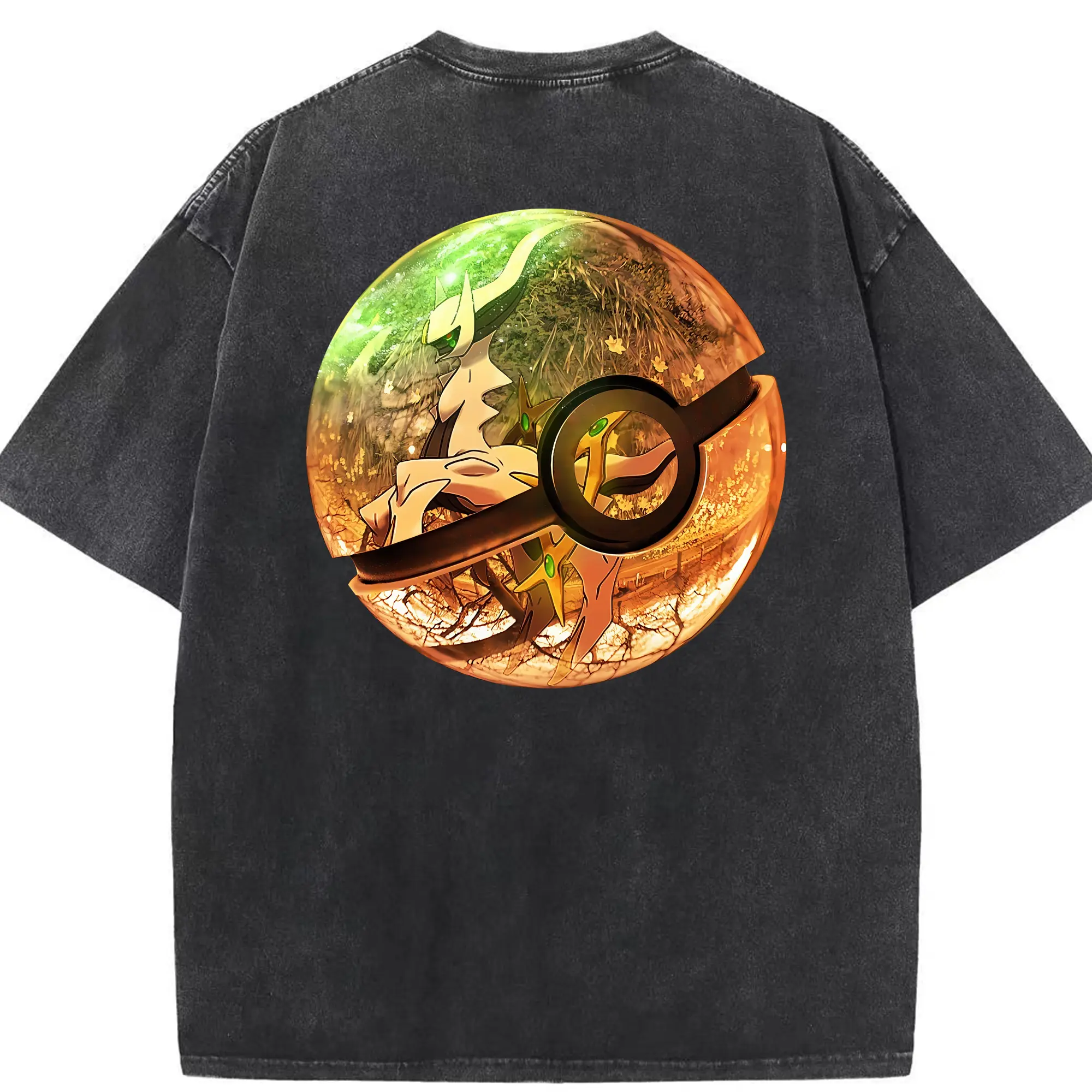 ポケモン グッズ,アルセウス - 綿100％ ヴィンテージ風 半袖Tシャツ ・ 背面プリント ・ 柔らか肌触り ・ 通気性 快適 ・ スポーツ カジュアル 外出用