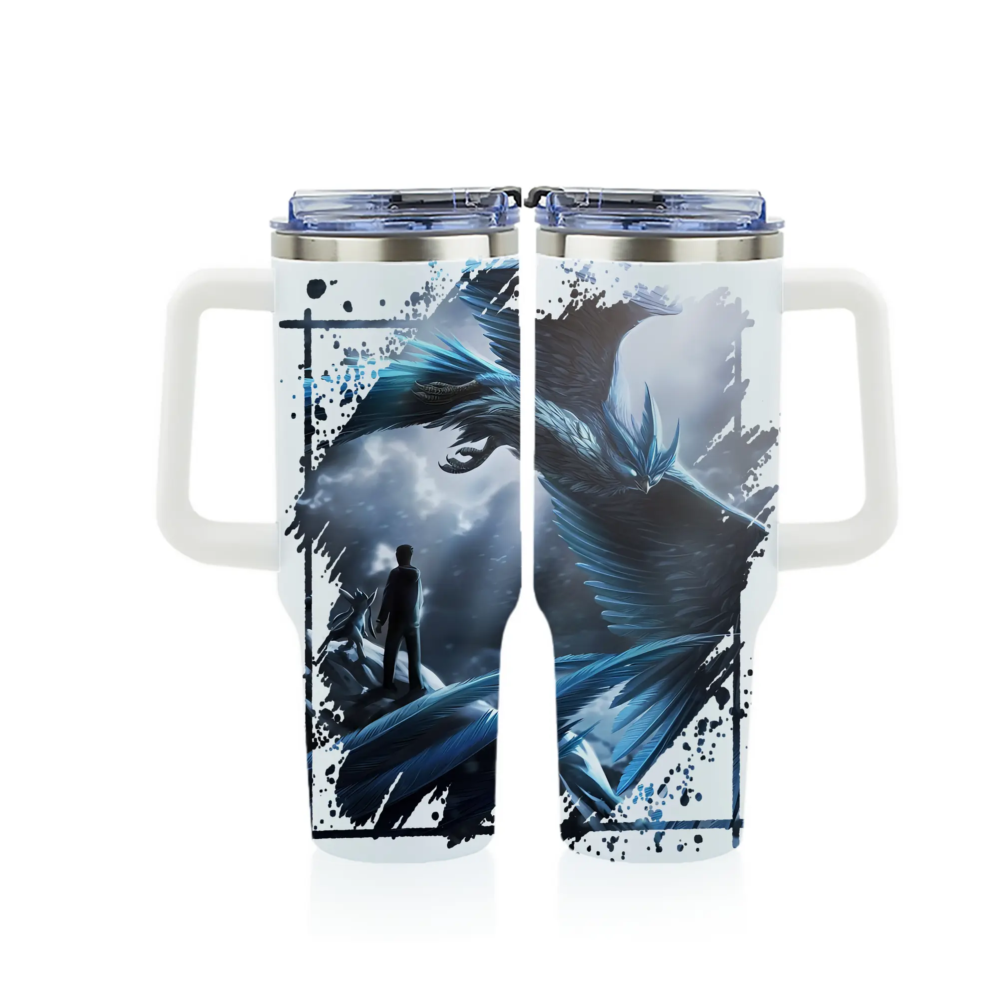 ポケモン グッズ,フリーザー - 1200mL フルプリント車用タンブラー ・ 304ステンレス 内側 ・ 201ステンレス 外側 ・ 保温 保冷 ・ 通勤 ドライブ アウトドア用