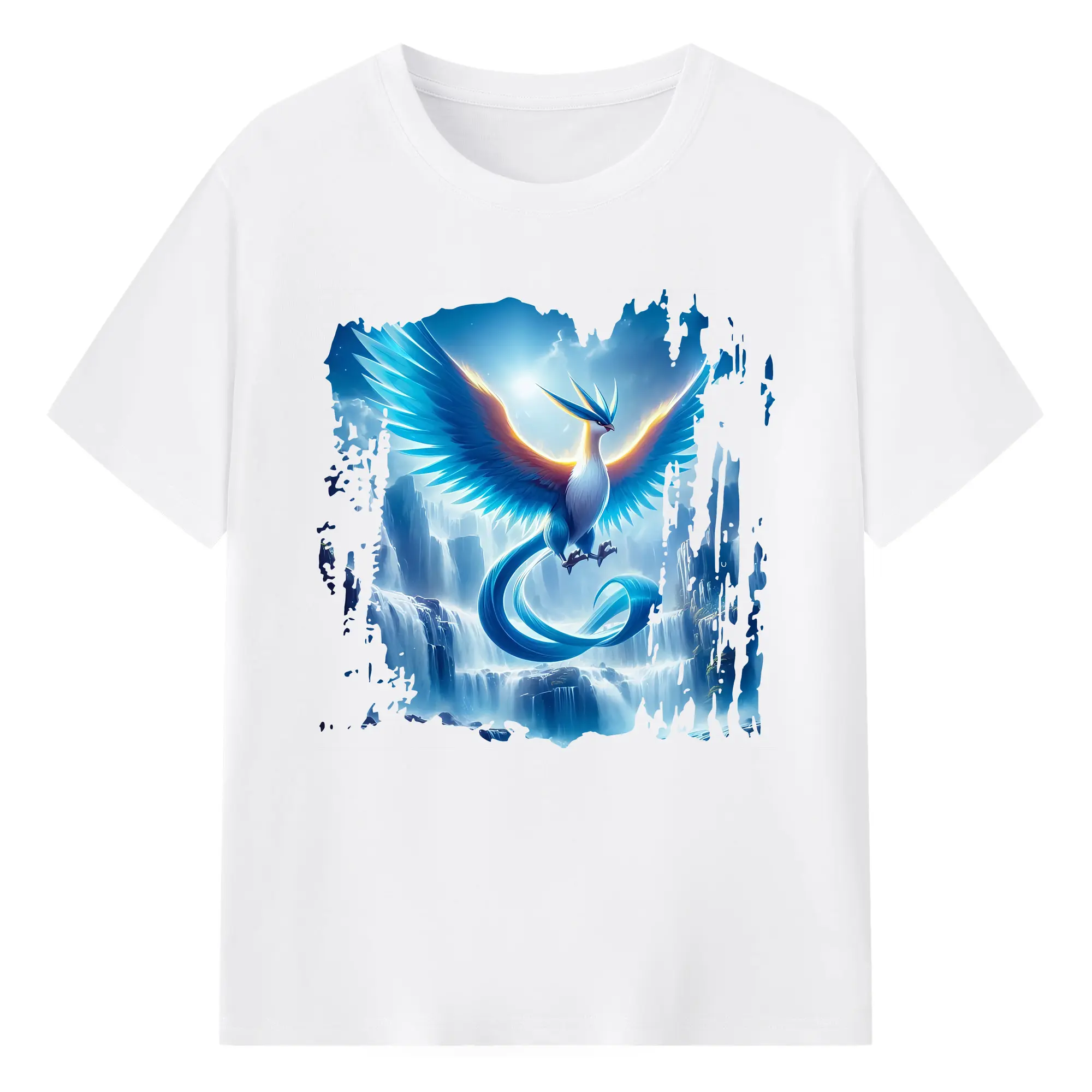 ポケモン グッズ,フリーザー - 綿100％ 半袖Tシャツ ・ フロントプリント ・ 快適 通気性 ・ 日常使い 散歩 スポーツ用