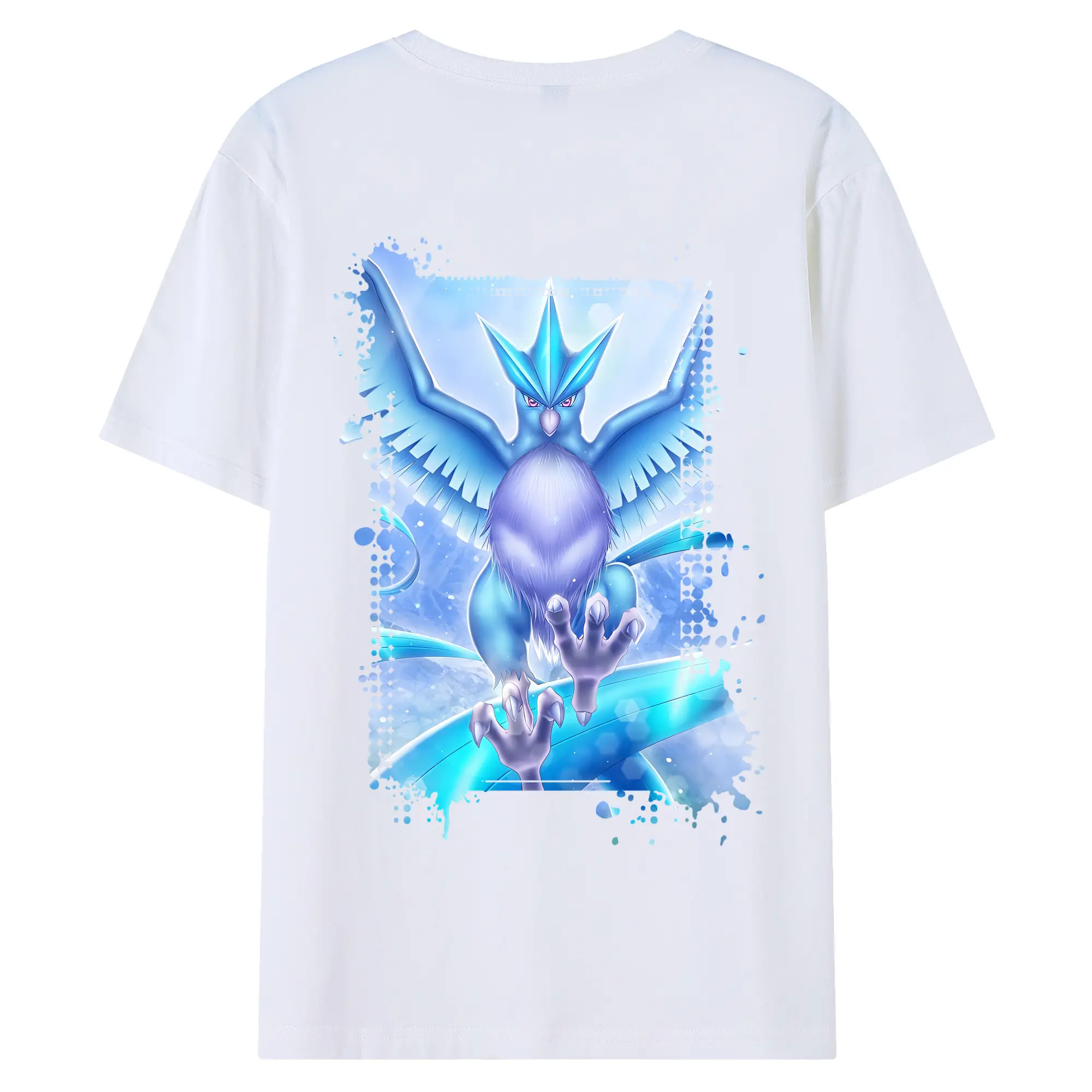 ポケモン グッズ,フリーザー - 綿100％ 半袖Tシャツ ・ バックプリント ・ 快適 通気性 ・ 日常使い 散歩 スポーツ用