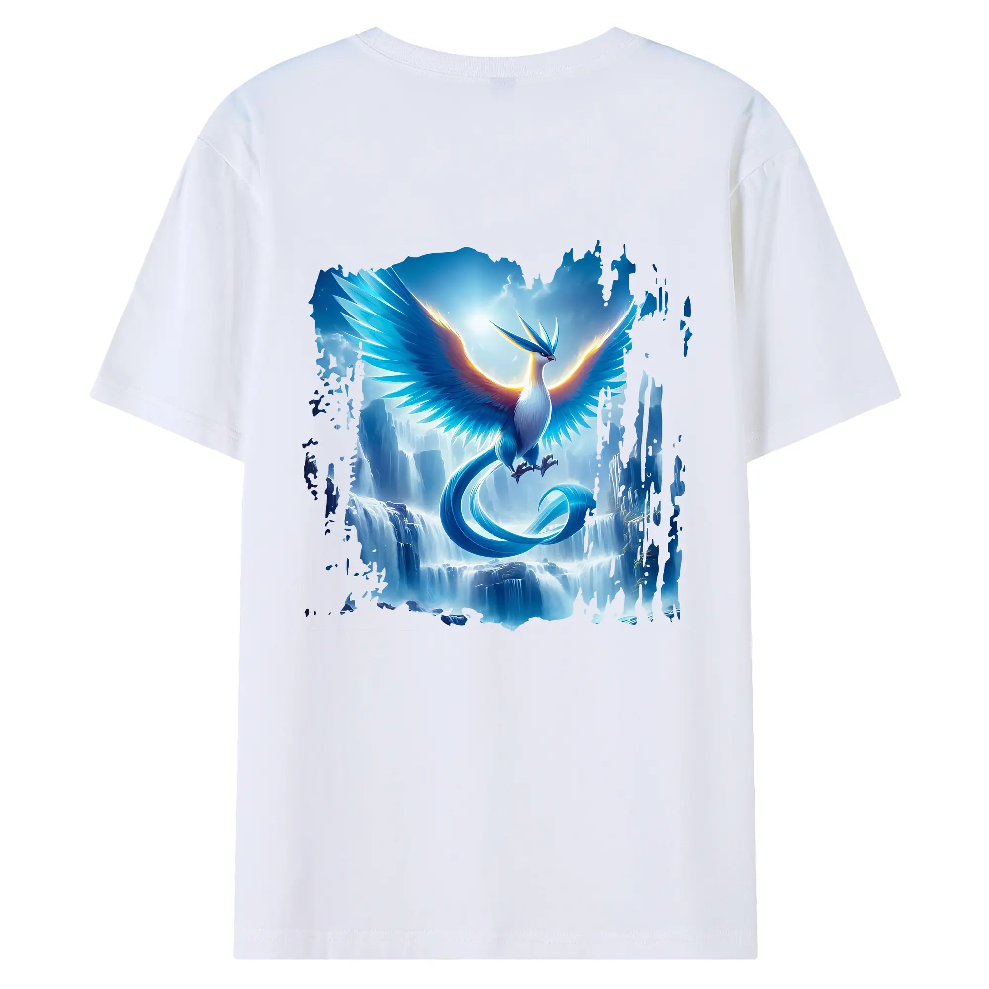 ポケモン グッズ,フリーザー - 綿100％ 半袖Tシャツ ・ バックプリント ・ 快適 通気性 ・ 日常使い 散歩 スポーツ用