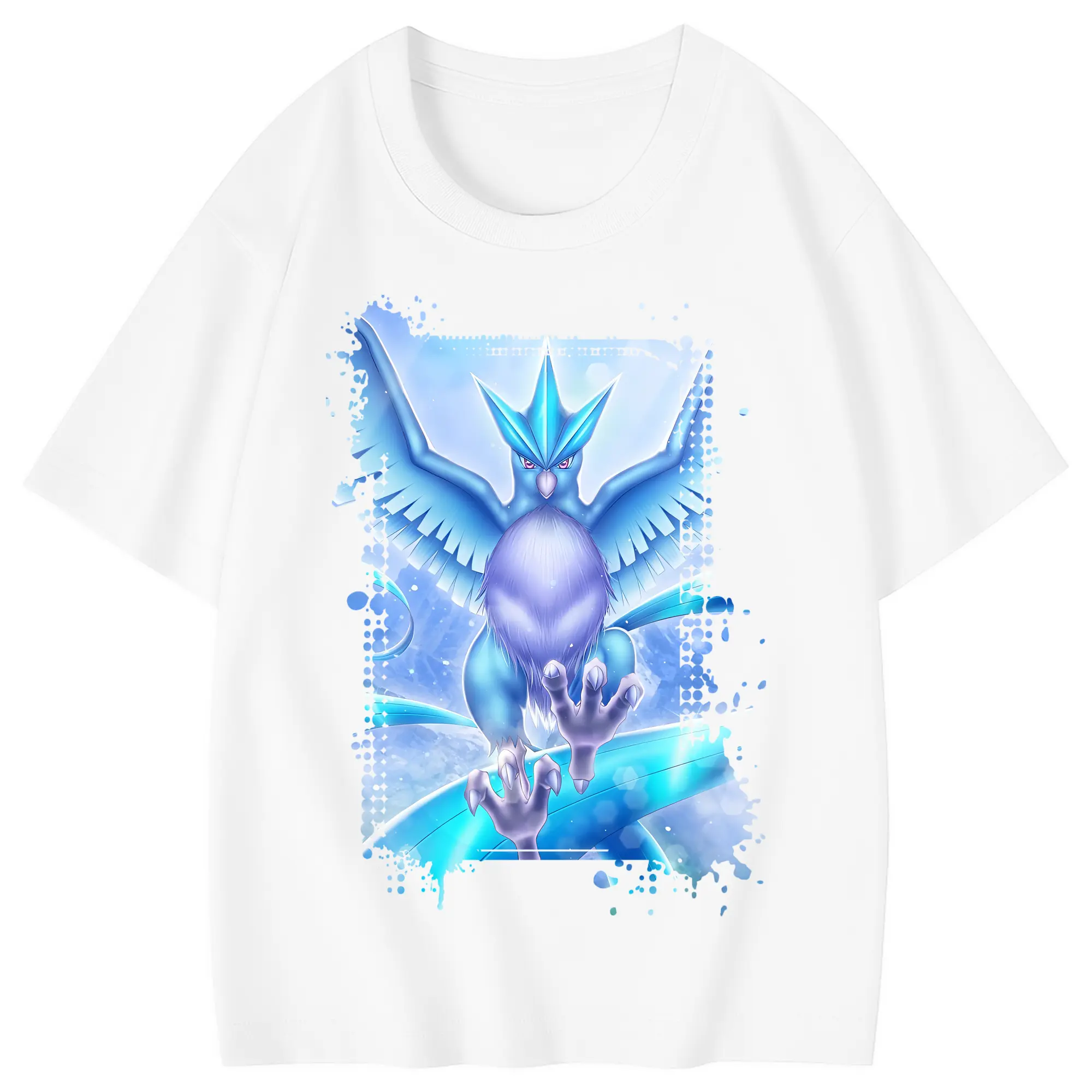 ポケモン グッズ,フリーザー - 綿100％ キッズTシャツ ・ フロントプリント ・ 快適 通気性 ・ スポーツ カジュアル 散歩用