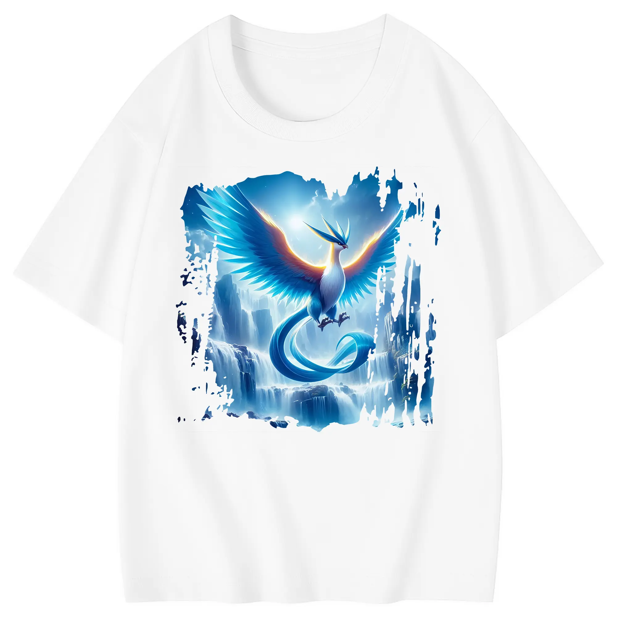 ポケモン グッズ,フリーザー - 綿100％ キッズTシャツ ・ フロントプリント ・ 快適 通気性 ・ スポーツ カジュアル 散歩用