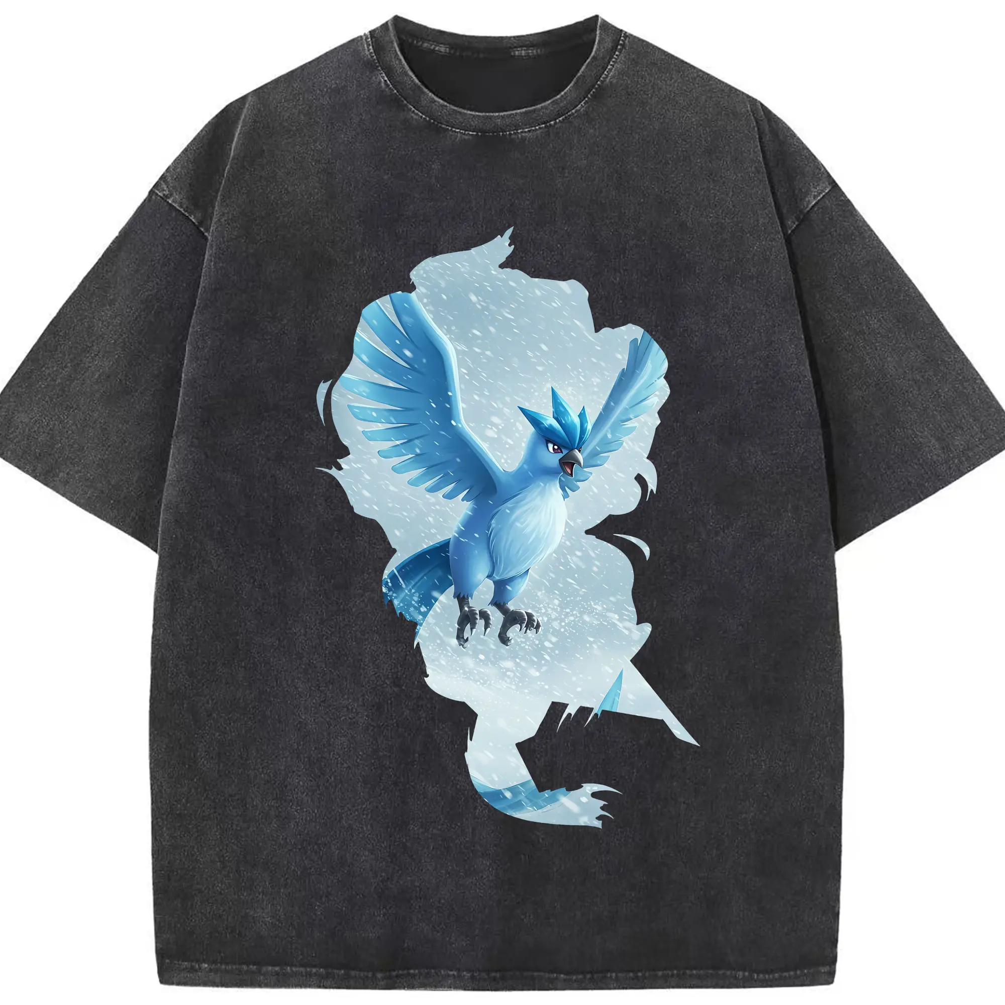 ポケモン グッズ,フリーザー - 綿100％ ヴィンテージ風 半袖Tシャツ ・ フロントプリント ・ 柔らか肌触り ・ 通気性 快適 ・ スポーツ カジュアル 外出用