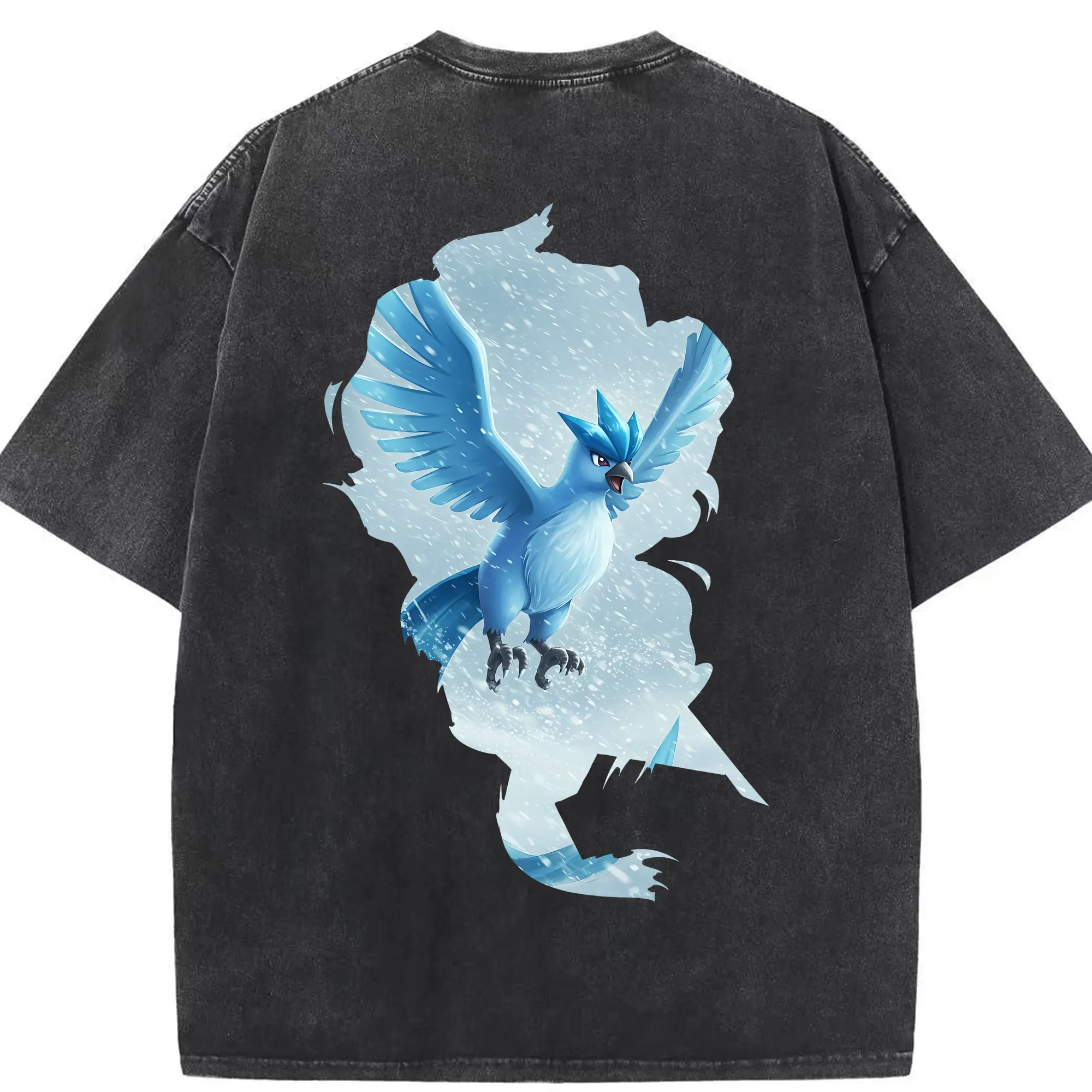 ポケモン グッズ,フリーザー - 綿100％ ヴィンテージ風 半袖Tシャツ ・ 背面プリント ・ 柔らか肌触り ・ 通気性 快適 ・ スポーツ カジュアル 外出用