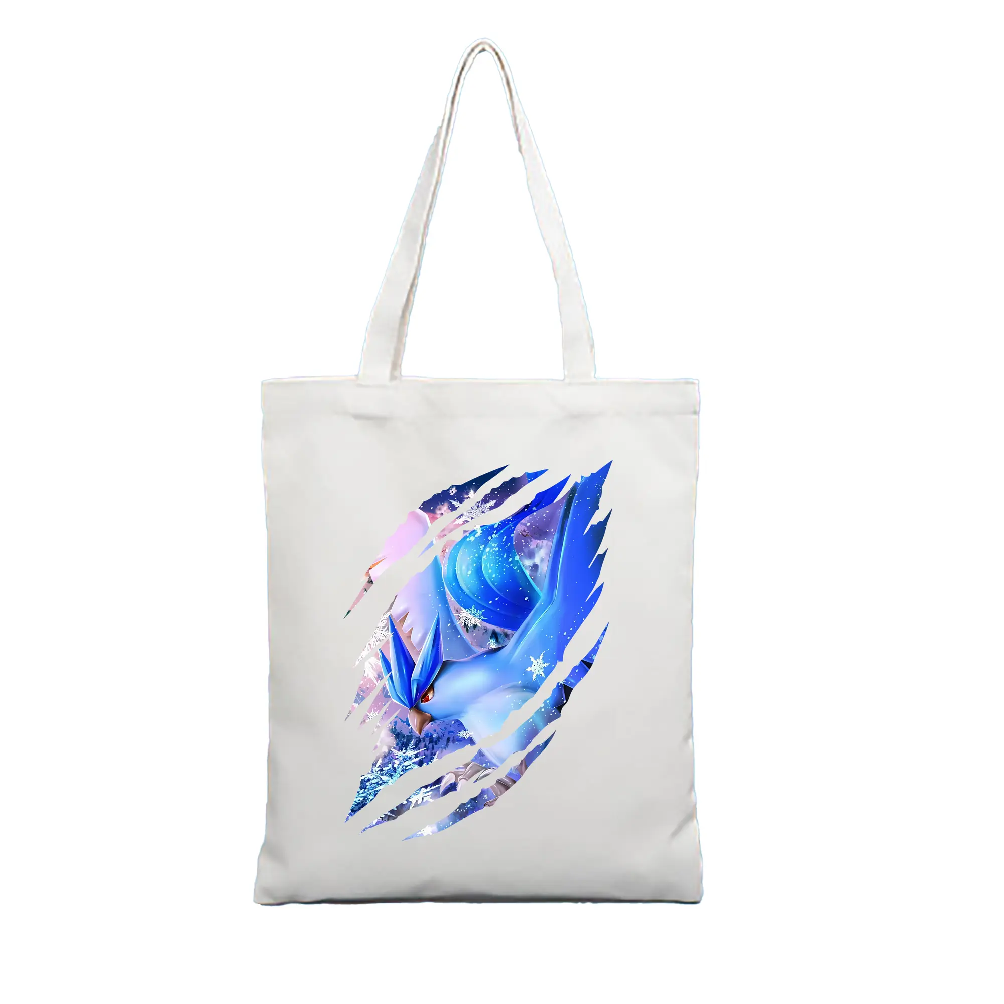 ポケモン グッズ,フリーザー - 縦型キャンバス手提げバッグ（トートバッグ） ・ キャンバス素材 ・ ショッピング用 ・ 軽量 丈夫 お手入れ簡単