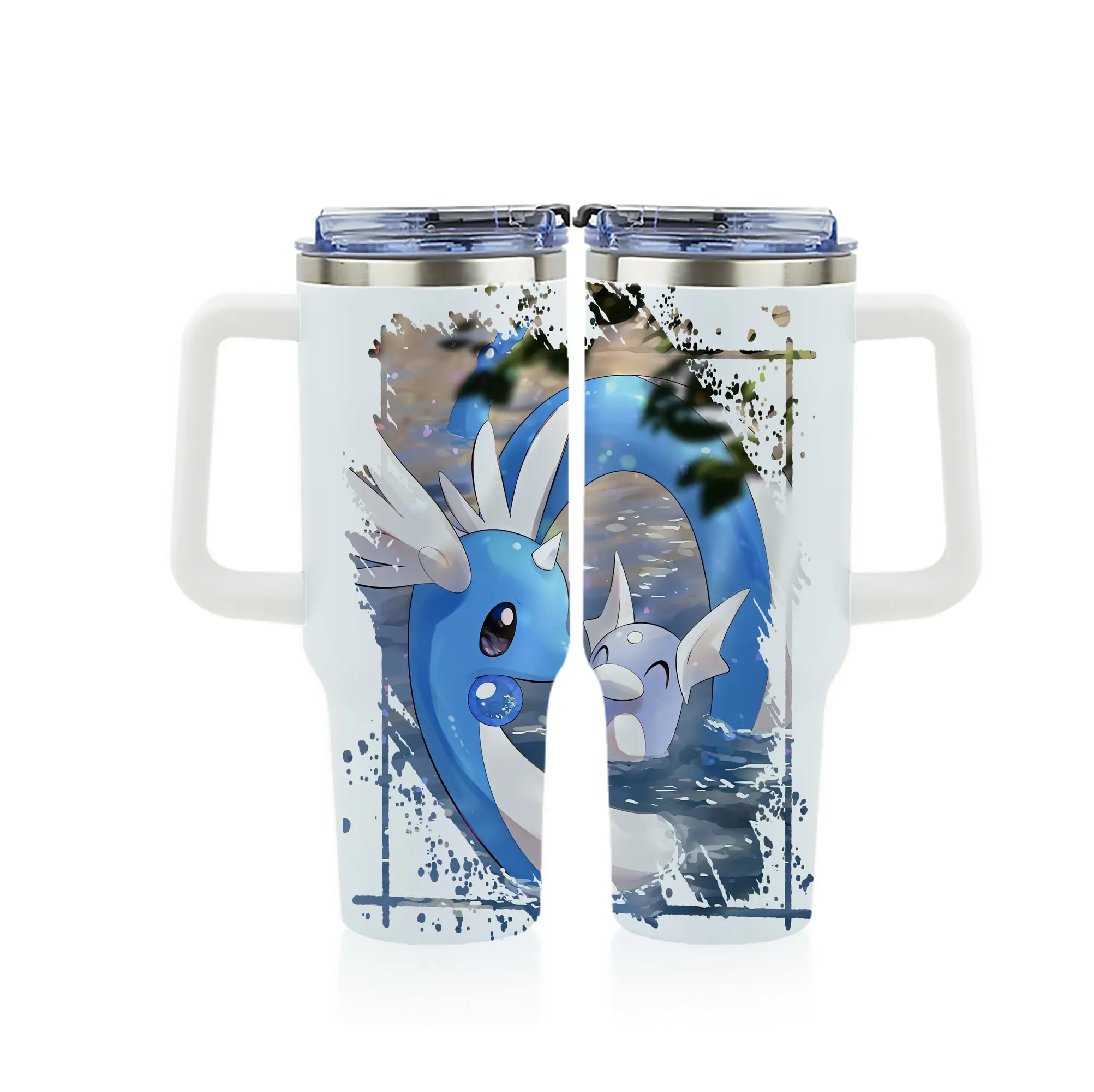 ポケモン グッズ,カイリュー - 1200mL フルプリント車用タンブラー ・ 304ステンレス 内側 ・ 201ステンレス 外側 ・ 保温 保冷 ・ 通勤 ドライブ アウトドア用