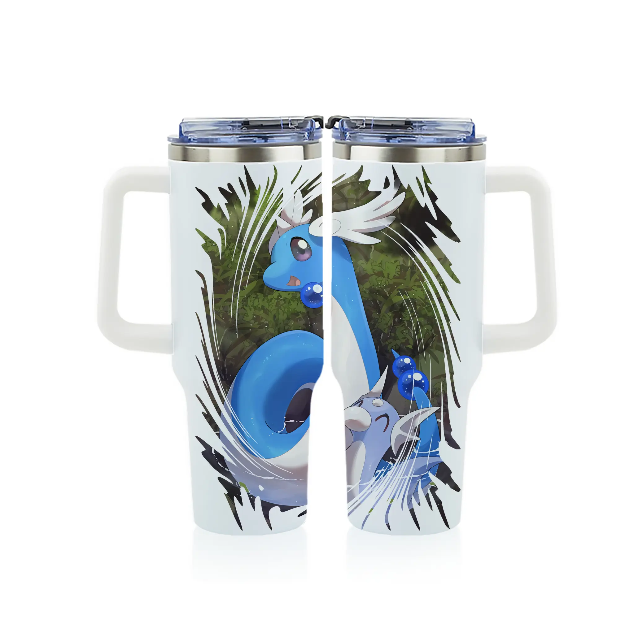 ポケモン グッズ,カイリュー - 1200mL フルプリント車用タンブラー ・ 304ステンレス 内側 ・ 201ステンレス 外側 ・ 保温 保冷 ・ 通勤 ドライブ アウトドア用