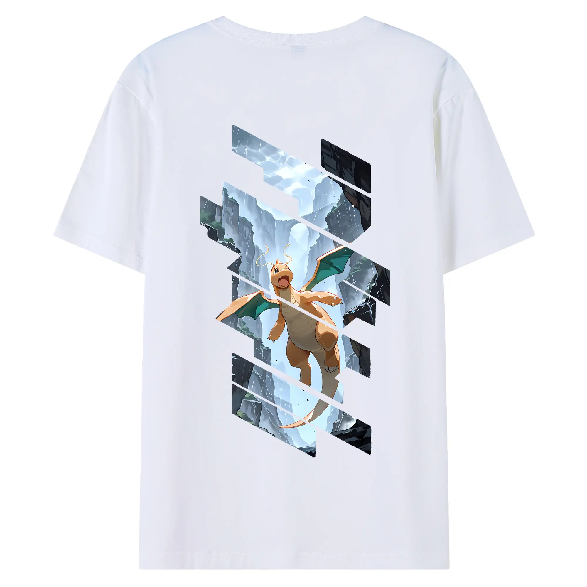 ポケモン グッズ,カイリュー - 綿100％ 半袖Tシャツ ・ バックプリント ・ 快適 通気性 ・ 日常使い 散歩 スポーツ用