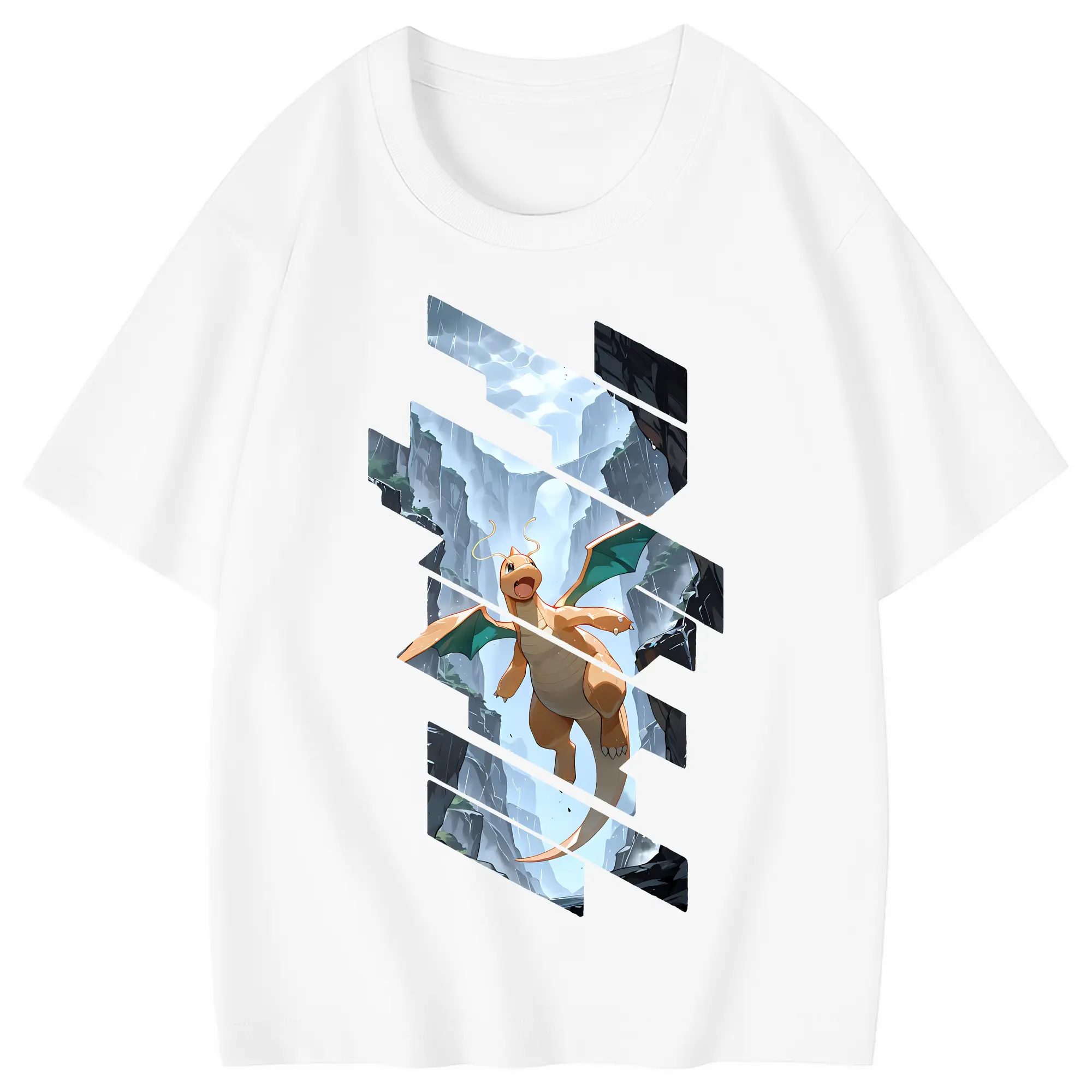 ポケモン グッズ,カイリュー - 綿100％ キッズTシャツ ・ フロントプリント ・ 快適 通気性 ・ スポーツ カジュアル 散歩用