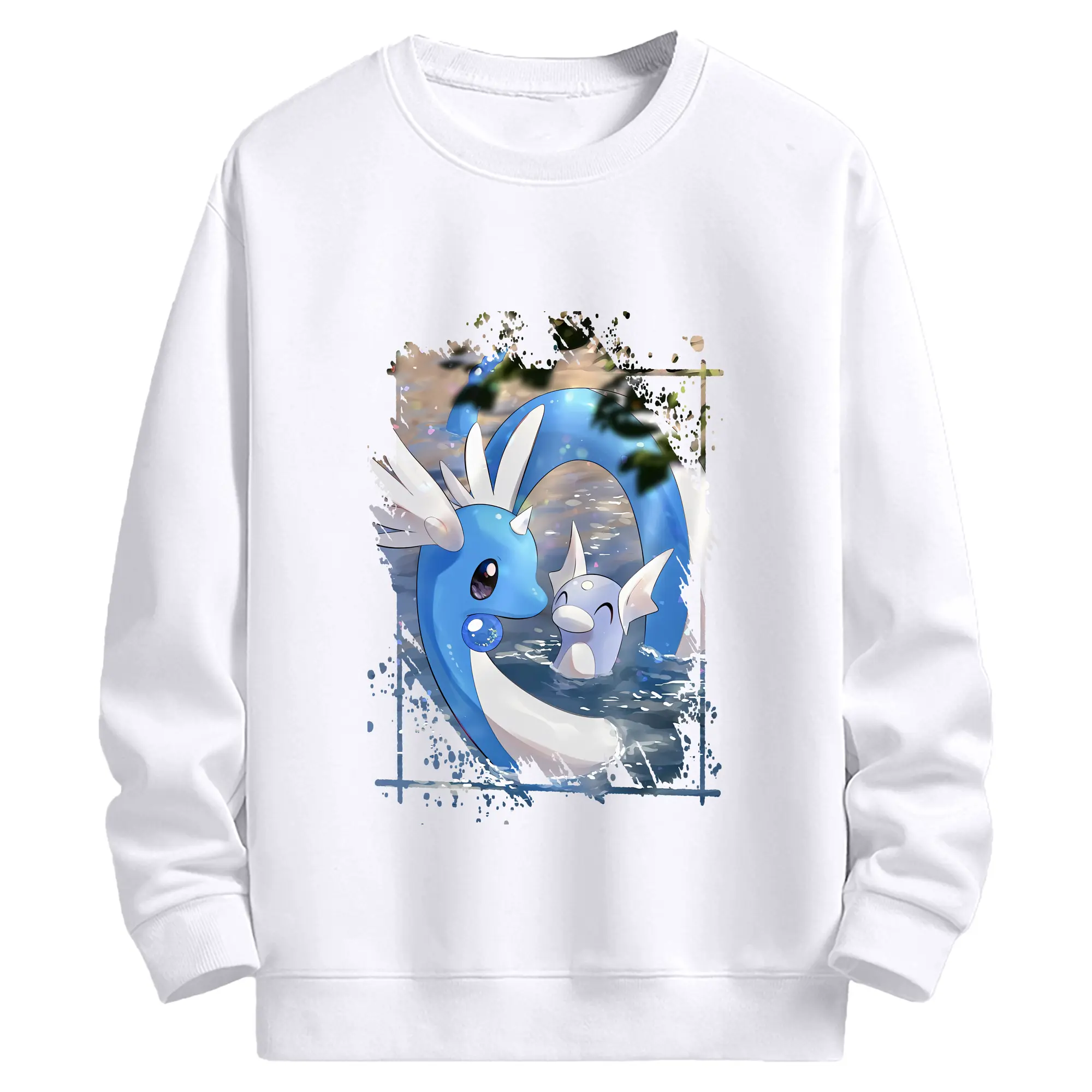 ポケモン グッズ,カイリュー - 高品質 クルーネック スウェット ・ コットン59％ ポリエステル41％ ・ ユニセックス 長袖 トレーナー ・ カジュアル デイリー スポーツ 散歩用
