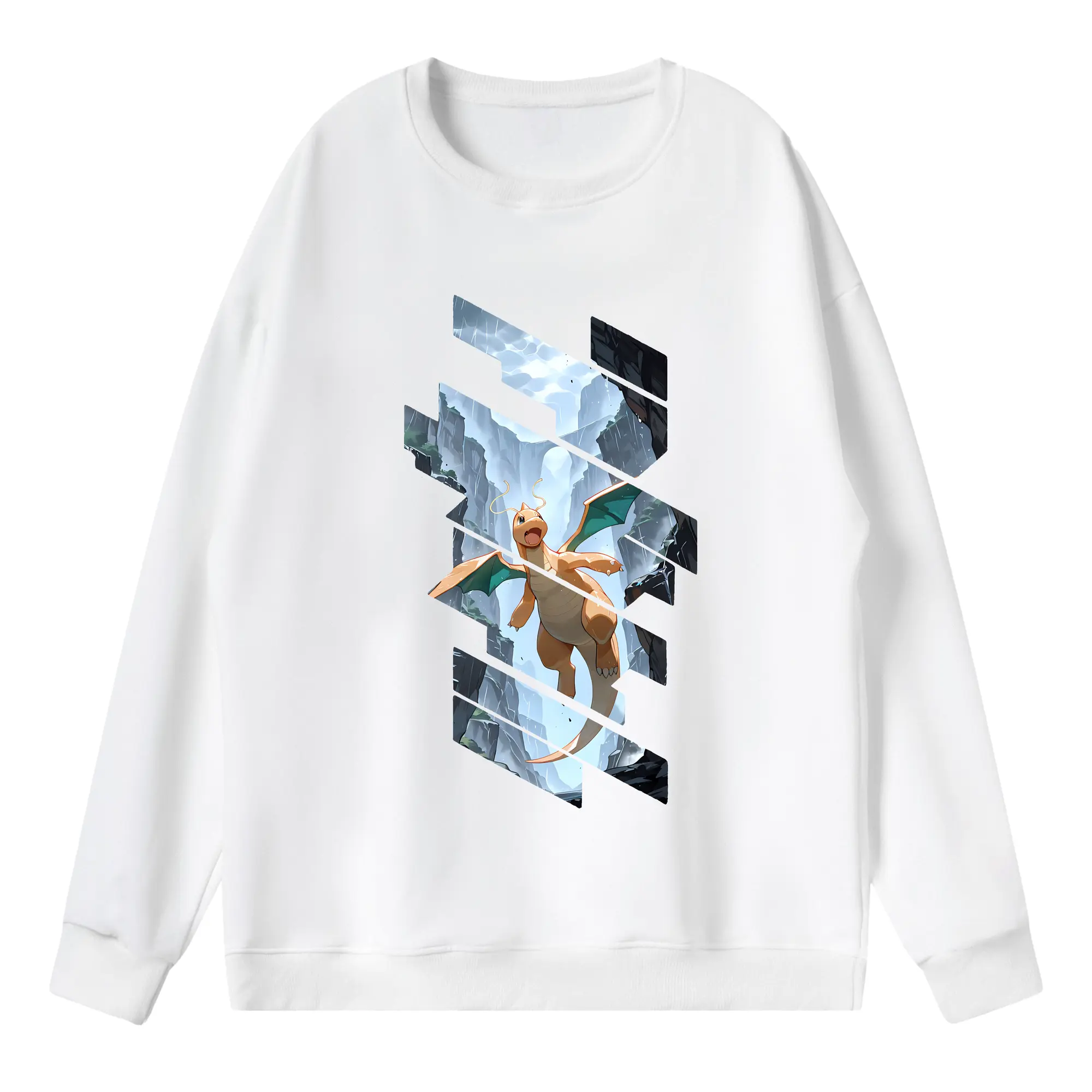 ポケモン グッズ,カイリュー - 薄手 クルーネック スウェット 裏毛260g · ポリエステル 春秋向け カジュアル 男女兼用 · トレーナー デイリー スポーツ 散歩に最適