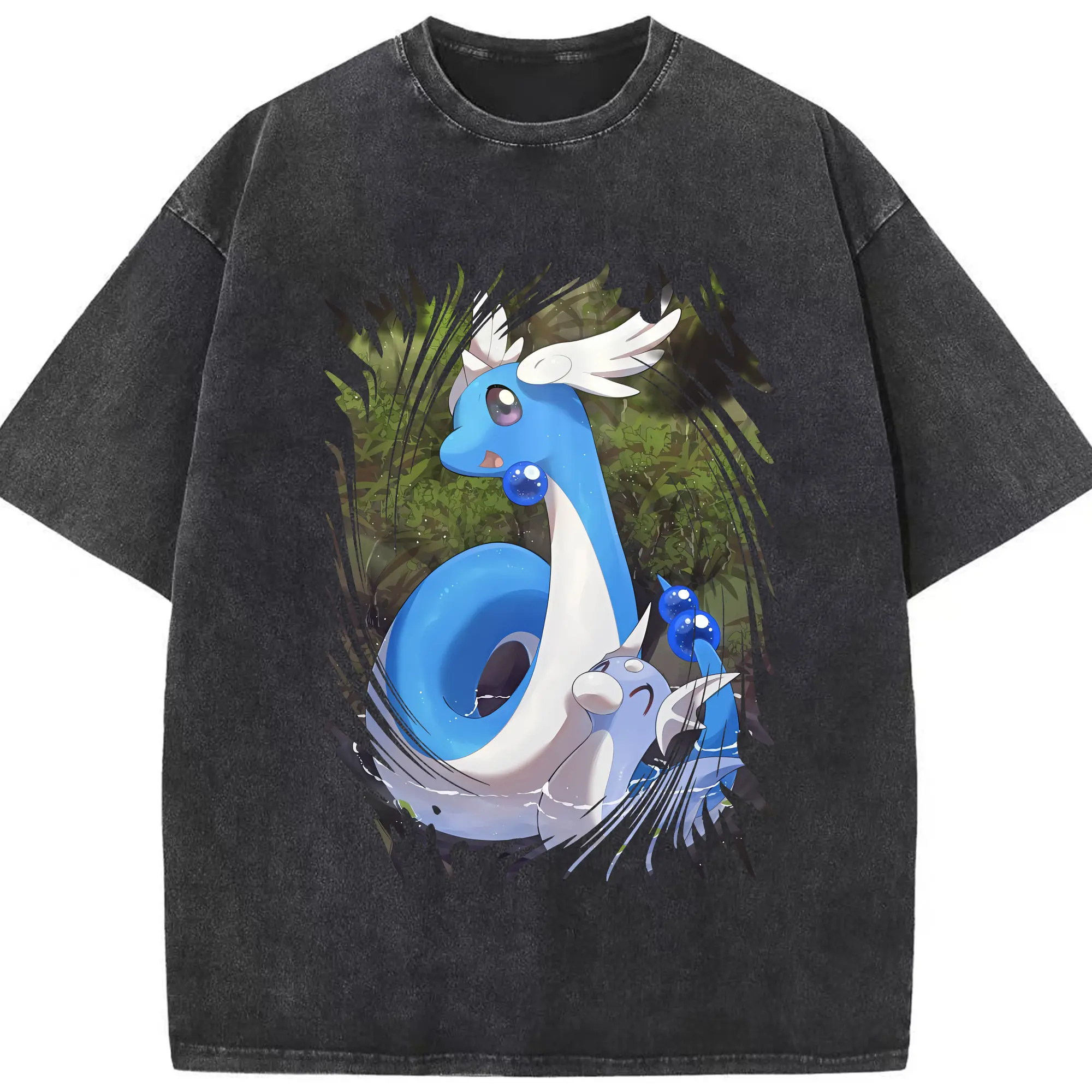 ポケモン グッズ,カイリュー - 綿100％ ヴィンテージ風 半袖Tシャツ ・ フロントプリント ・ 柔らか肌触り ・ 通気性 快適 ・ スポーツ カジュアル 外出用