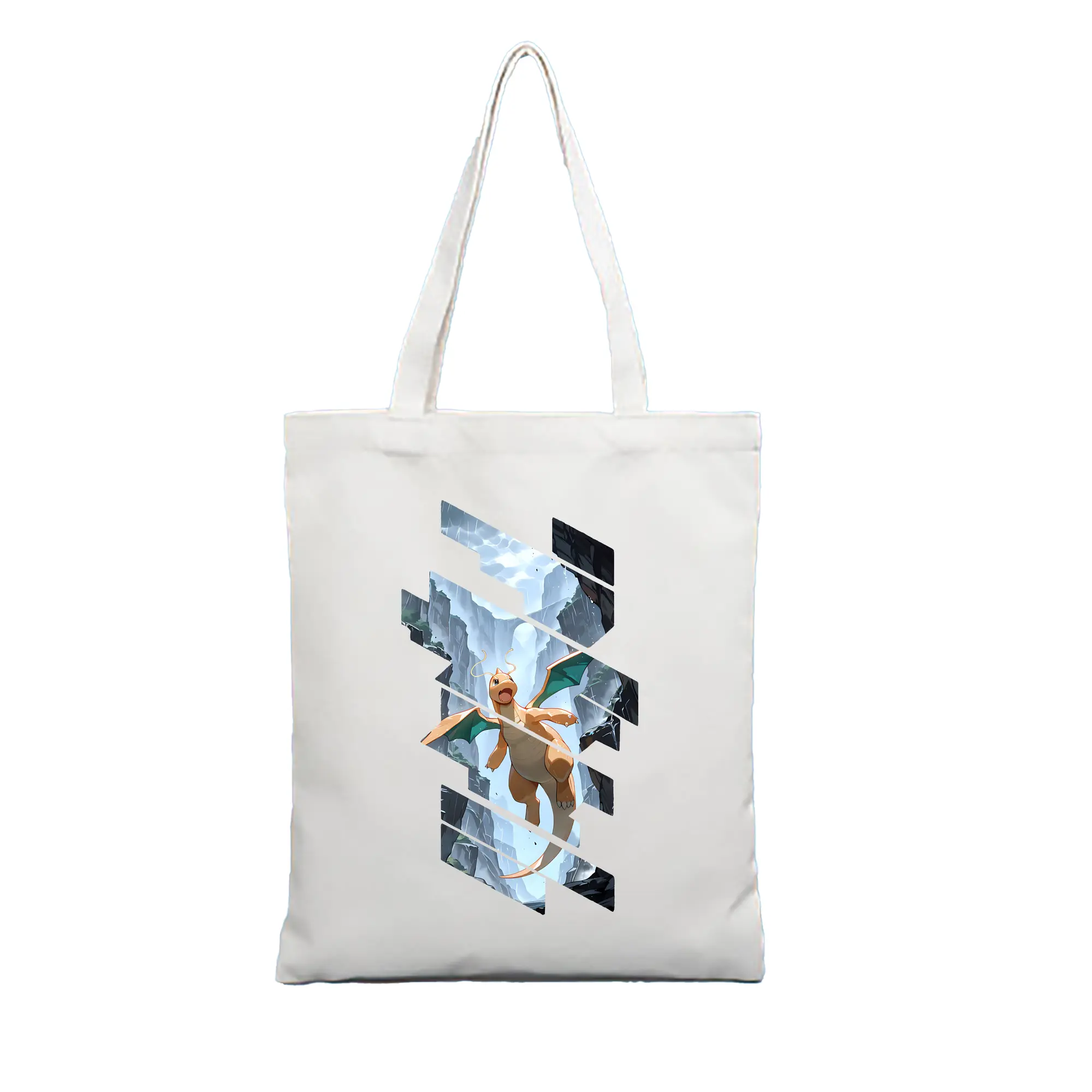 ポケモン グッズ,カイリュー - 縦型キャンバス手提げバッグ（トートバッグ） ・ キャンバス素材 ・ ショッピング用 ・ 軽量 丈夫 お手入れ簡単