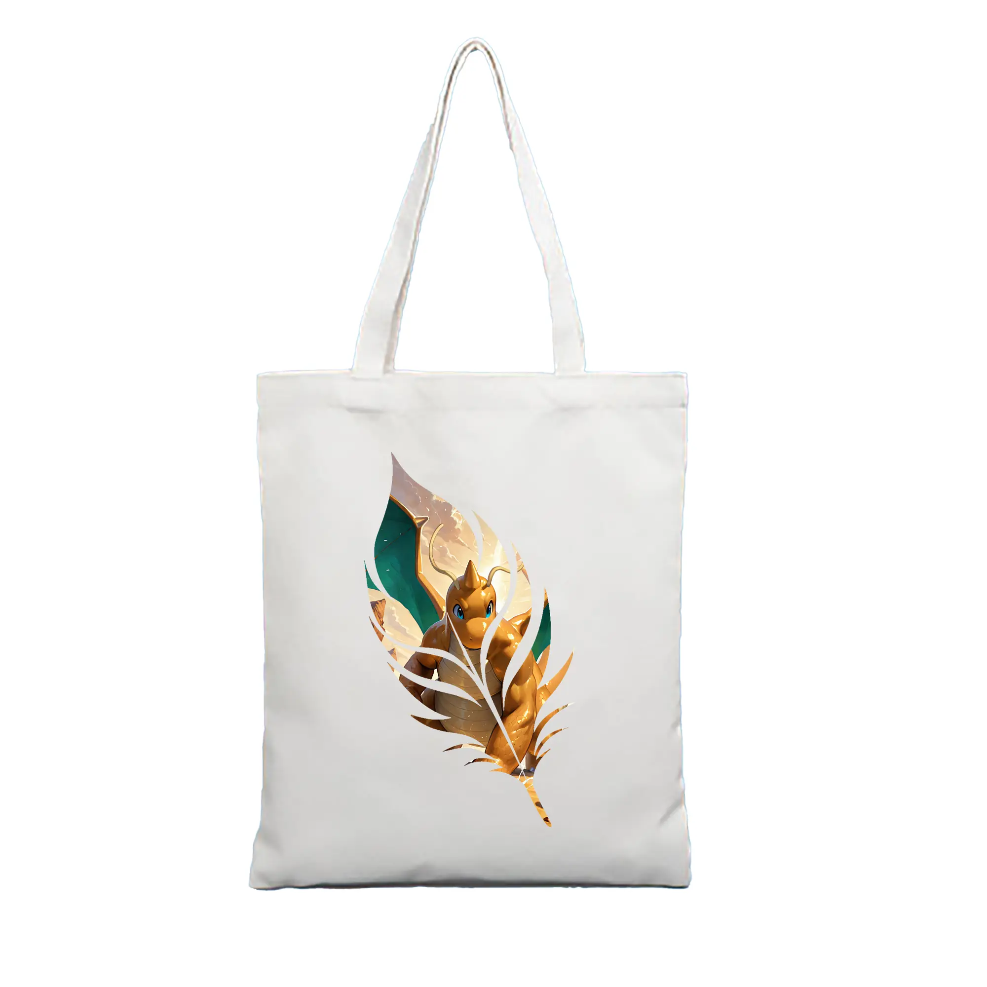 ポケモン グッズ,カイリュー - 縦型キャンバス手提げバッグ（トートバッグ） ・ キャンバス素材 ・ ショッピング用 ・ 軽量 丈夫 お手入れ簡単