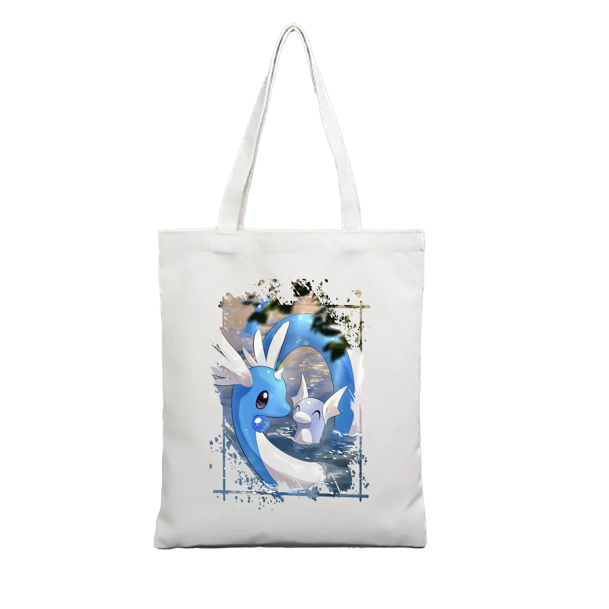 ポケモン グッズ,カイリュー - 縦型キャンバス手提げバッグ（トートバッグ） ・ キャンバス素材 ・ ショッピング用 ・ 軽量 丈夫 お手入れ簡単