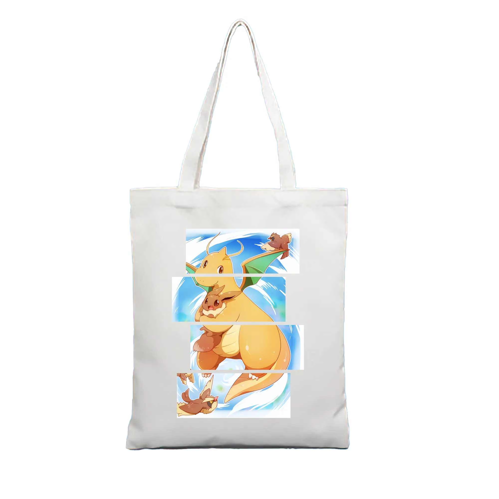 ポケモン グッズ,カイリュー - 縦型キャンバス手提げバッグ（トートバッグ） ・ キャンバス素材 ・ ショッピング用 ・ 軽量 丈夫 お手入れ簡単