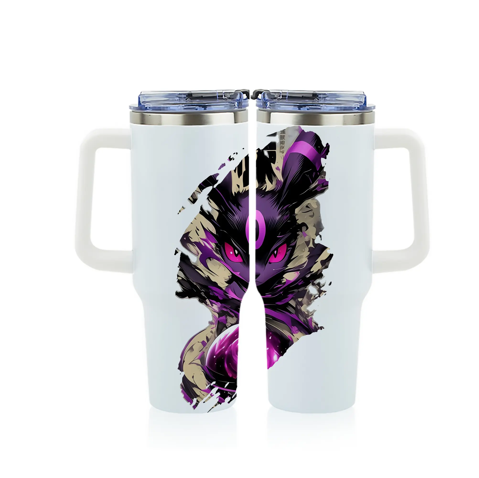 ポケモン グッズ,イーブイ - 1200mL フルプリント車用タンブラー ・ 304ステンレス 内側 ・ 201ステンレス 外側 ・ 保温 保冷 ・ 通勤 ドライブ アウトドア用