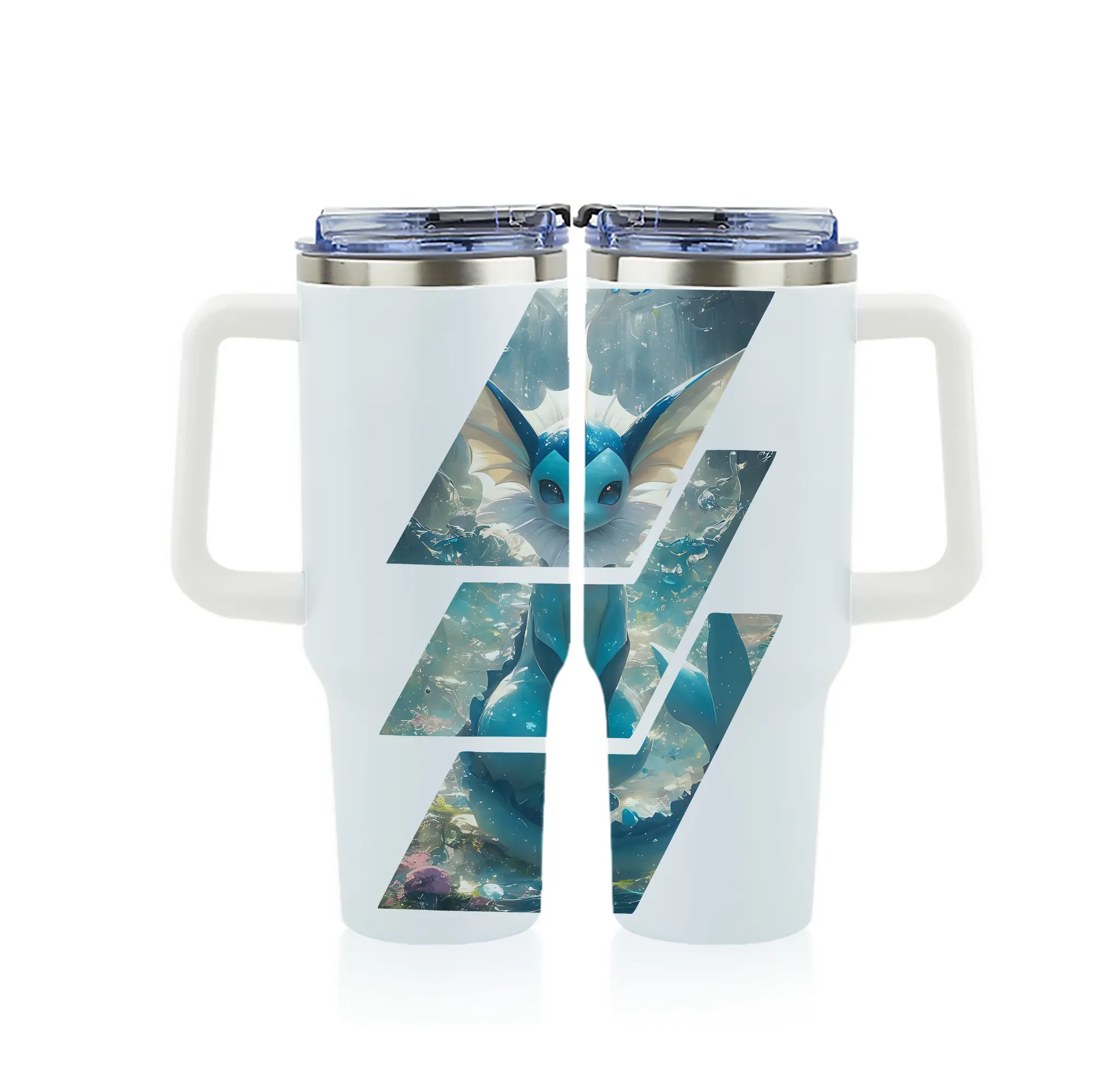 ポケモン グッズ,イーブイ - 1200mL フルプリント車用タンブラー ・ 304ステンレス 内側 ・ 201ステンレス 外側 ・ 保温 保冷 ・ 通勤 ドライブ アウトドア用