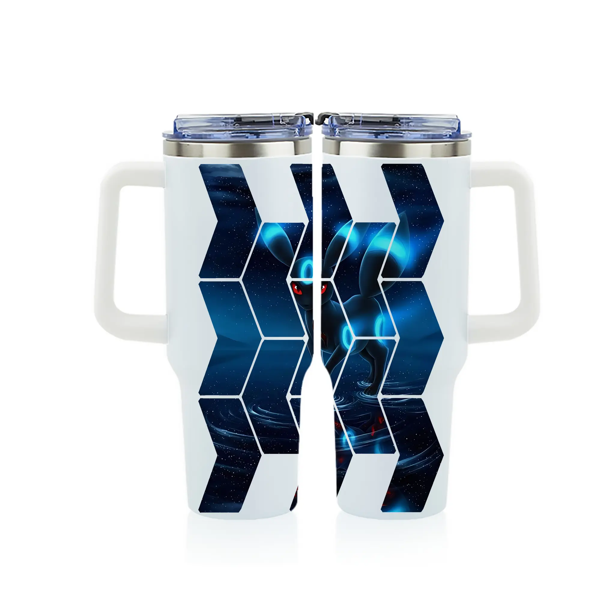 ポケモン グッズ,イーブイ - 1200mL フルプリント車用タンブラー ・ 304ステンレス 内側 ・ 201ステンレス 外側 ・ 保温 保冷 ・ 通勤 ドライブ アウトドア用