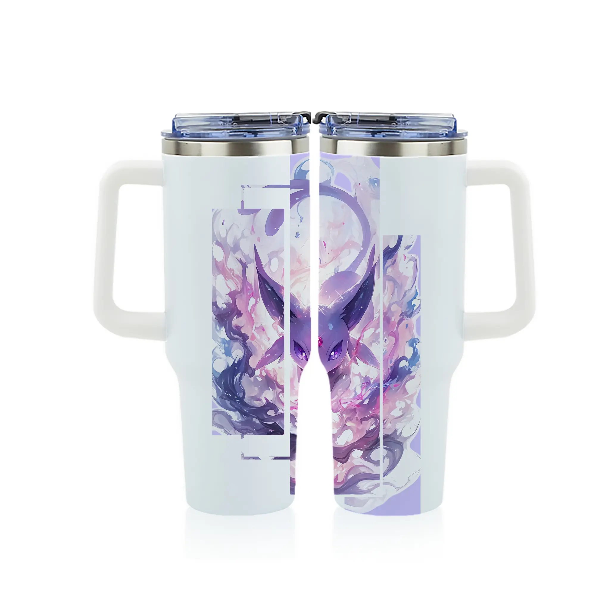 ポケモン グッズ,イーブイ - 1200mL フルプリント車用タンブラー ・ 304ステンレス 内側 ・ 201ステンレス 外側 ・ 保温 保冷 ・ 通勤 ドライブ アウトドア用