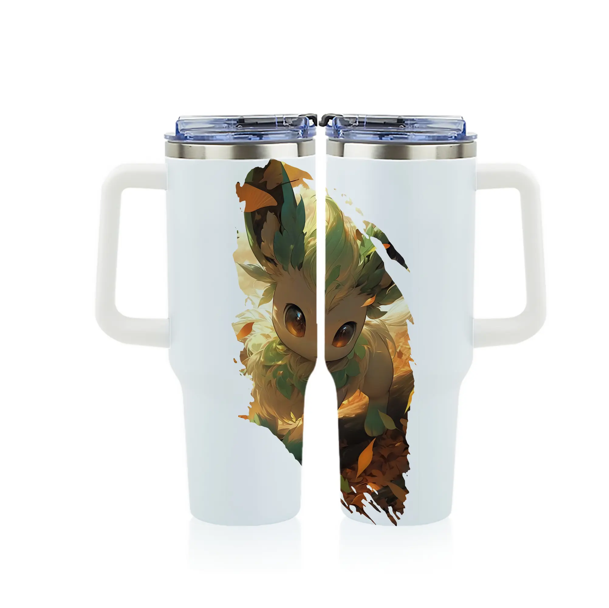 ポケモン グッズ,イーブイ - 1200mL フルプリント車用タンブラー ・ 304ステンレス 内側 ・ 201ステンレス 外側 ・ 保温 保冷 ・ 通勤 ドライブ アウトドア用