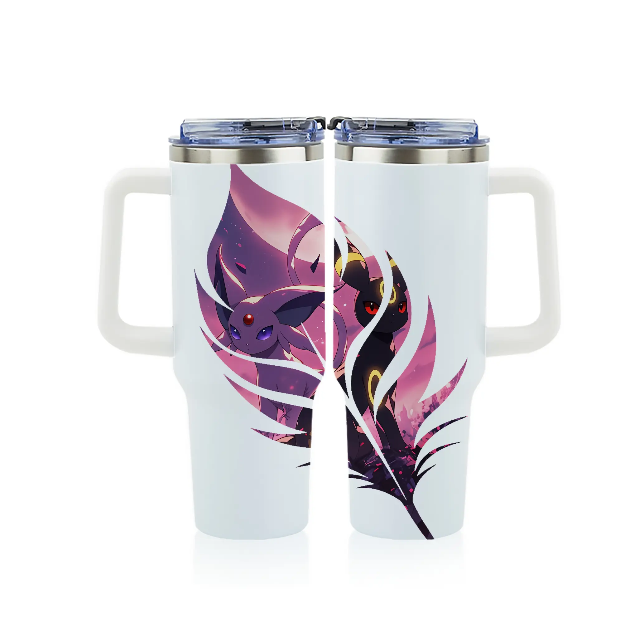 ポケモン グッズ,イーブイ - 1200mL フルプリント車用タンブラー ・ 304ステンレス 内側 ・ 201ステンレス 外側 ・ 保温 保冷 ・ 通勤 ドライブ アウトドア用