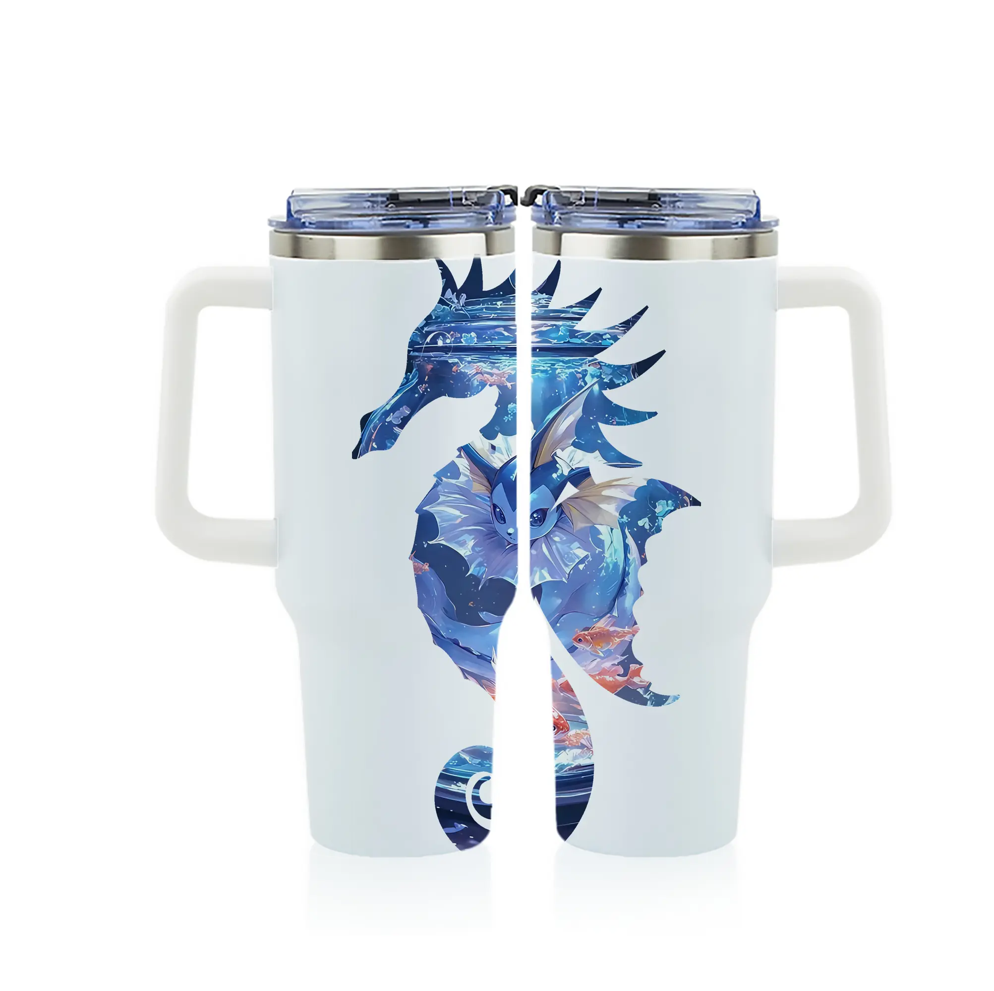 ポケモン グッズ,イーブイ - 1200mL フルプリント車用タンブラー ・ 304ステンレス 内側 ・ 201ステンレス 外側 ・ 保温 保冷 ・ 通勤 ドライブ アウトドア用