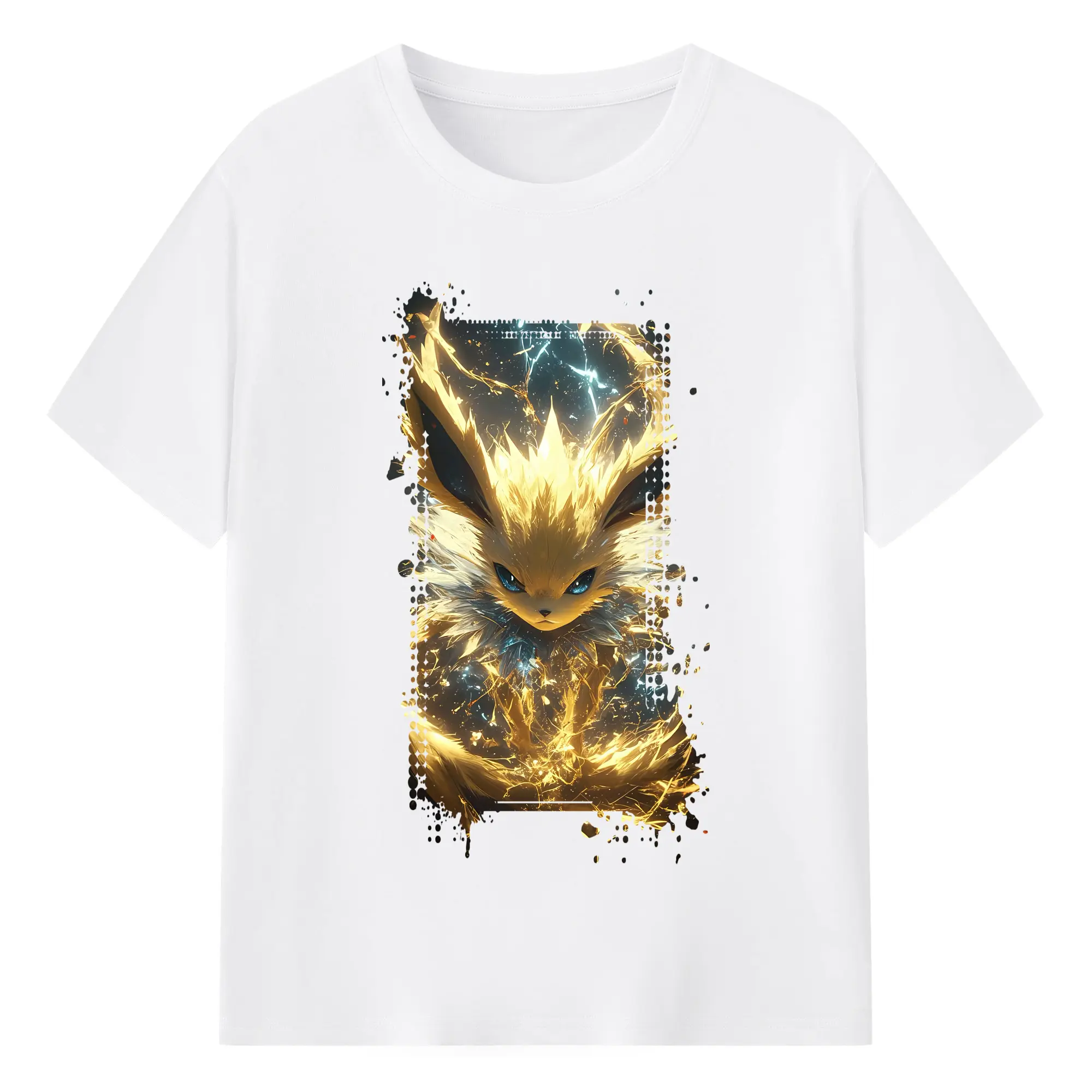 ポケモン グッズ,イーブイ - 綿100％ 半袖Tシャツ ・ フロントプリント ・ 快適 通気性 ・ 日常使い 散歩 スポーツ用