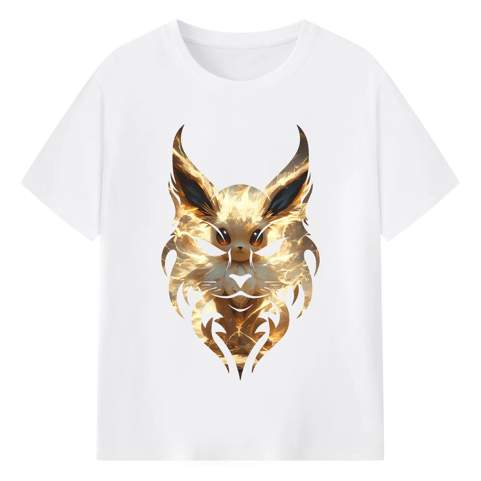 ポケモン グッズ,イーブイ - 綿100％ 半袖Tシャツ ・ フロントプリント ・ 快適 通気性 ・ 日常使い 散歩 スポーツ用