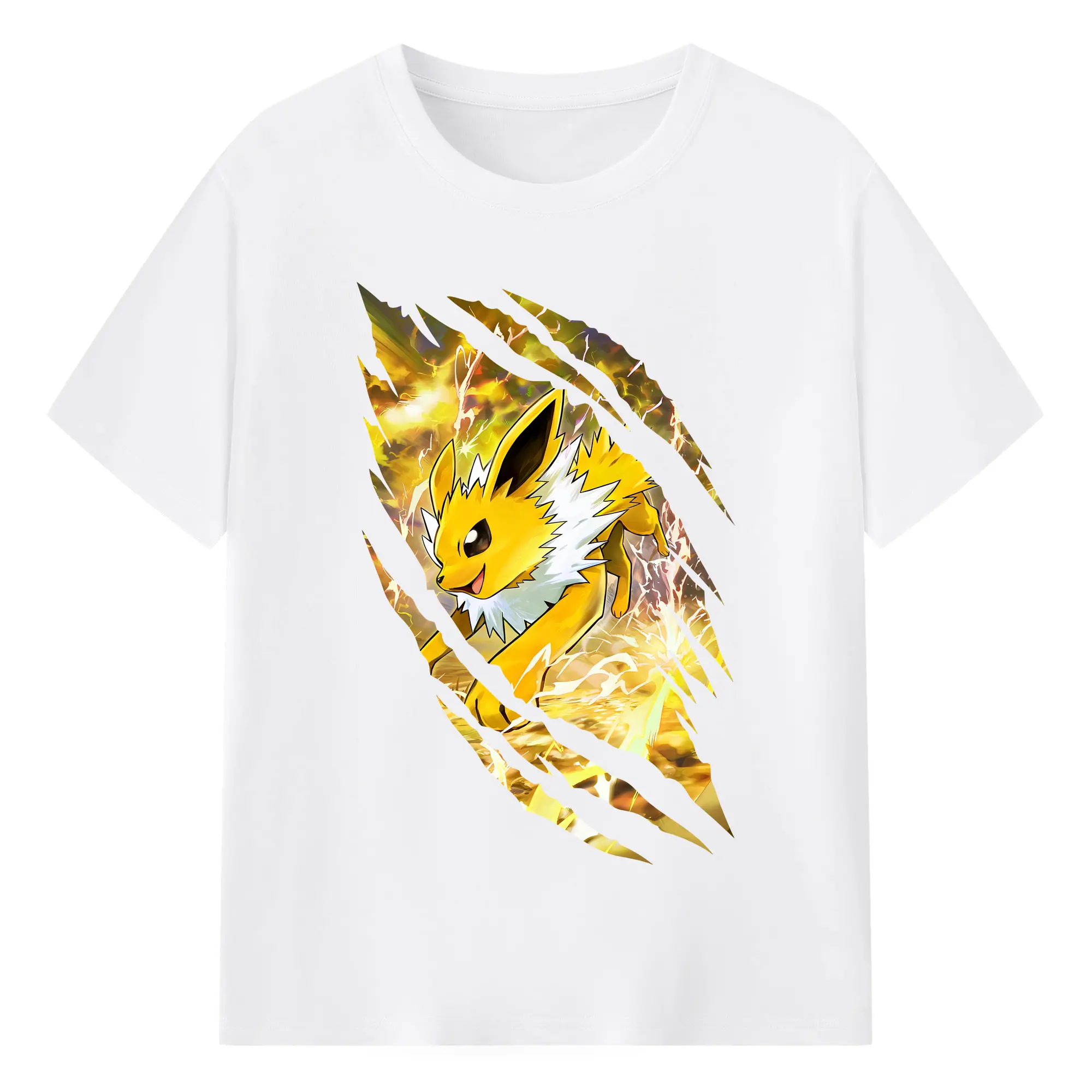 ポケモン グッズ,イーブイ - 綿100％ 半袖Tシャツ ・ フロントプリント ・ 快適 通気性 ・ 日常使い 散歩 スポーツ用