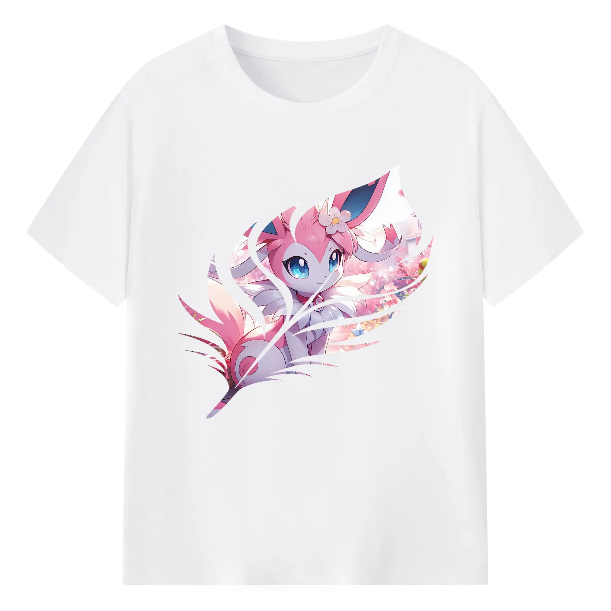 ポケモン グッズ,イーブイ - 綿100％ 半袖Tシャツ ・ フロントプリント ・ 快適 通気性 ・ 日常使い 散歩 スポーツ用