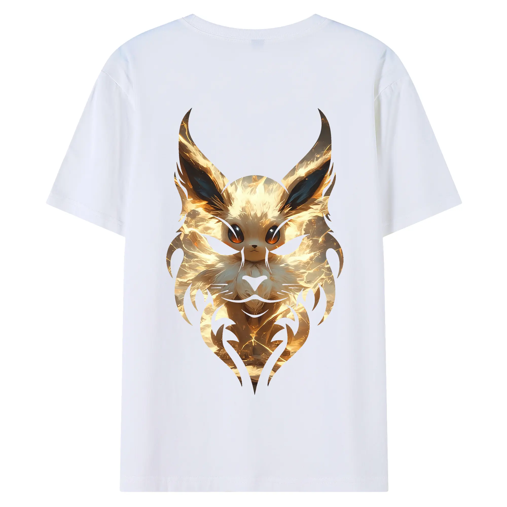 ポケモン グッズ,イーブイ - 綿100％ 半袖Tシャツ ・ バックプリント ・ 快適 通気性 ・ 日常使い 散歩 スポーツ用