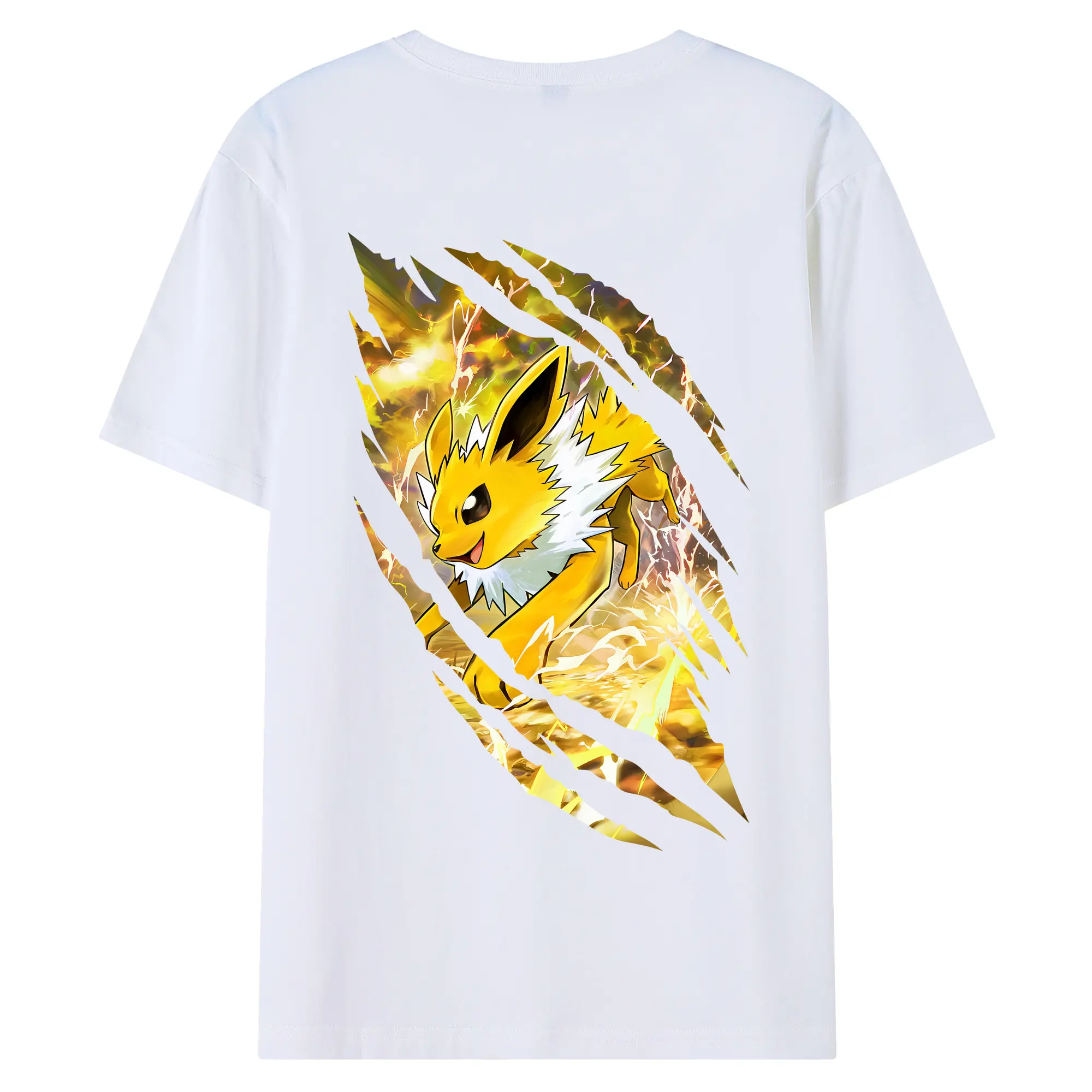 ポケモン グッズ,イーブイ - 綿100％ 半袖Tシャツ ・ バックプリント ・ 快適 通気性 ・ 日常使い 散歩 スポーツ用