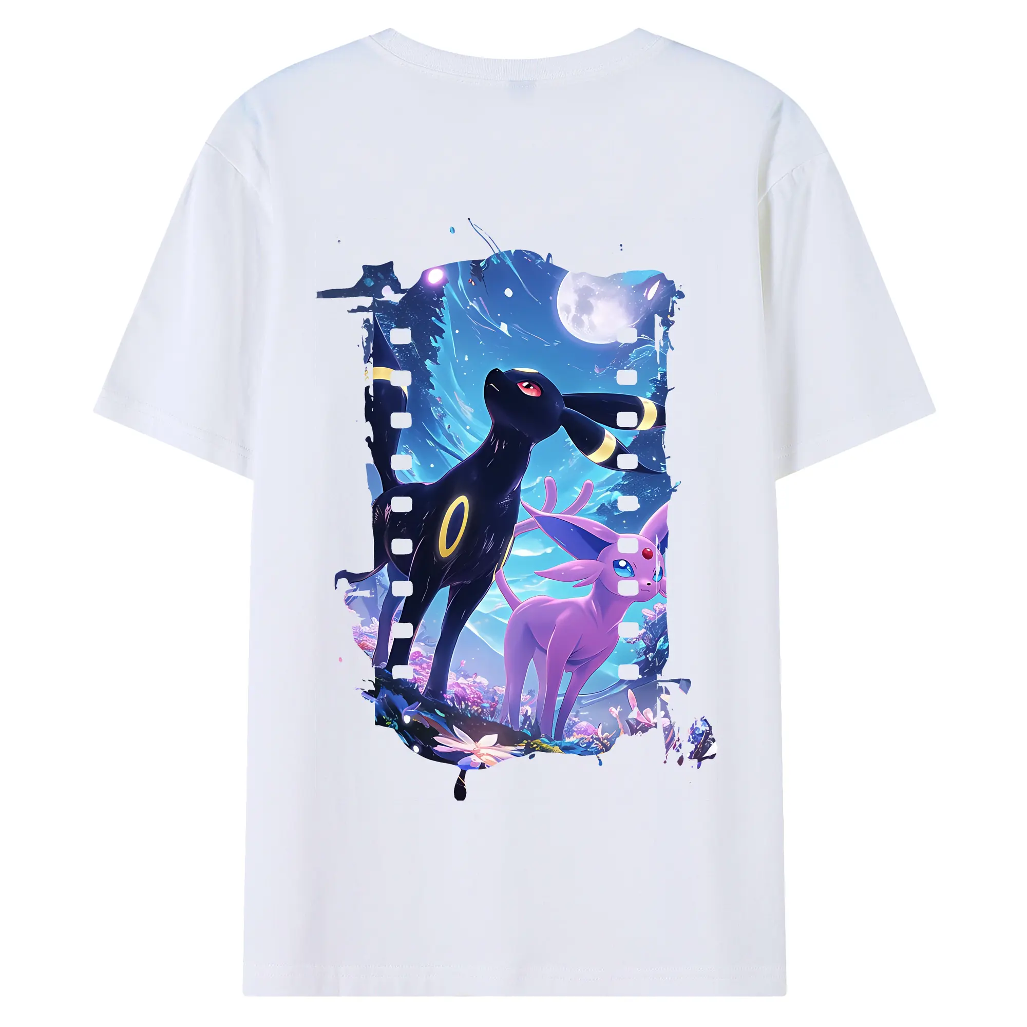 ポケモン グッズ,イーブイ - 綿100％ 半袖Tシャツ ・ バックプリント ・ 快適 通気性 ・ 日常使い 散歩 スポーツ用