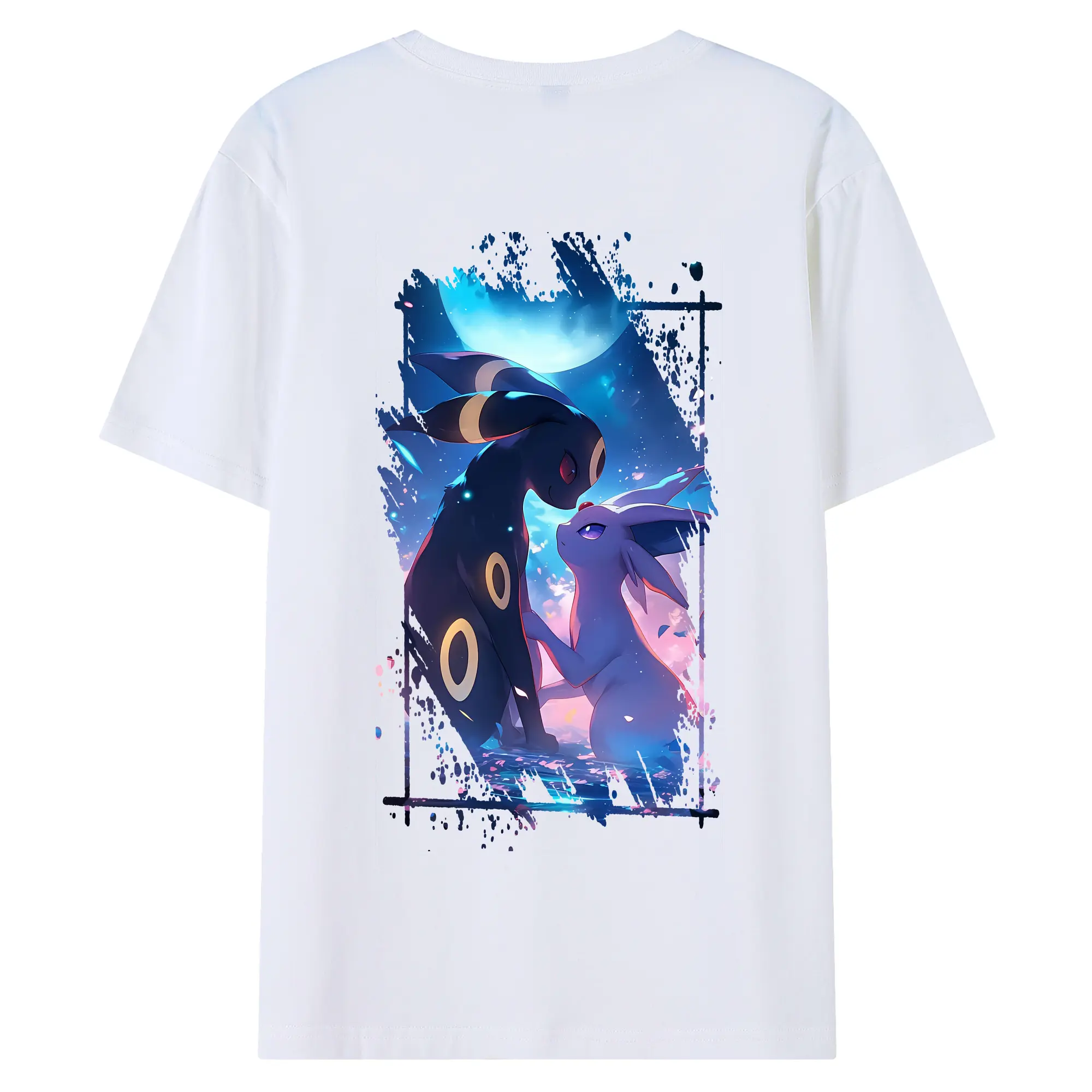 ポケモン グッズ,イーブイ - 綿100％ 半袖Tシャツ ・ バックプリント ・ 快適 通気性 ・ 日常使い 散歩 スポーツ用