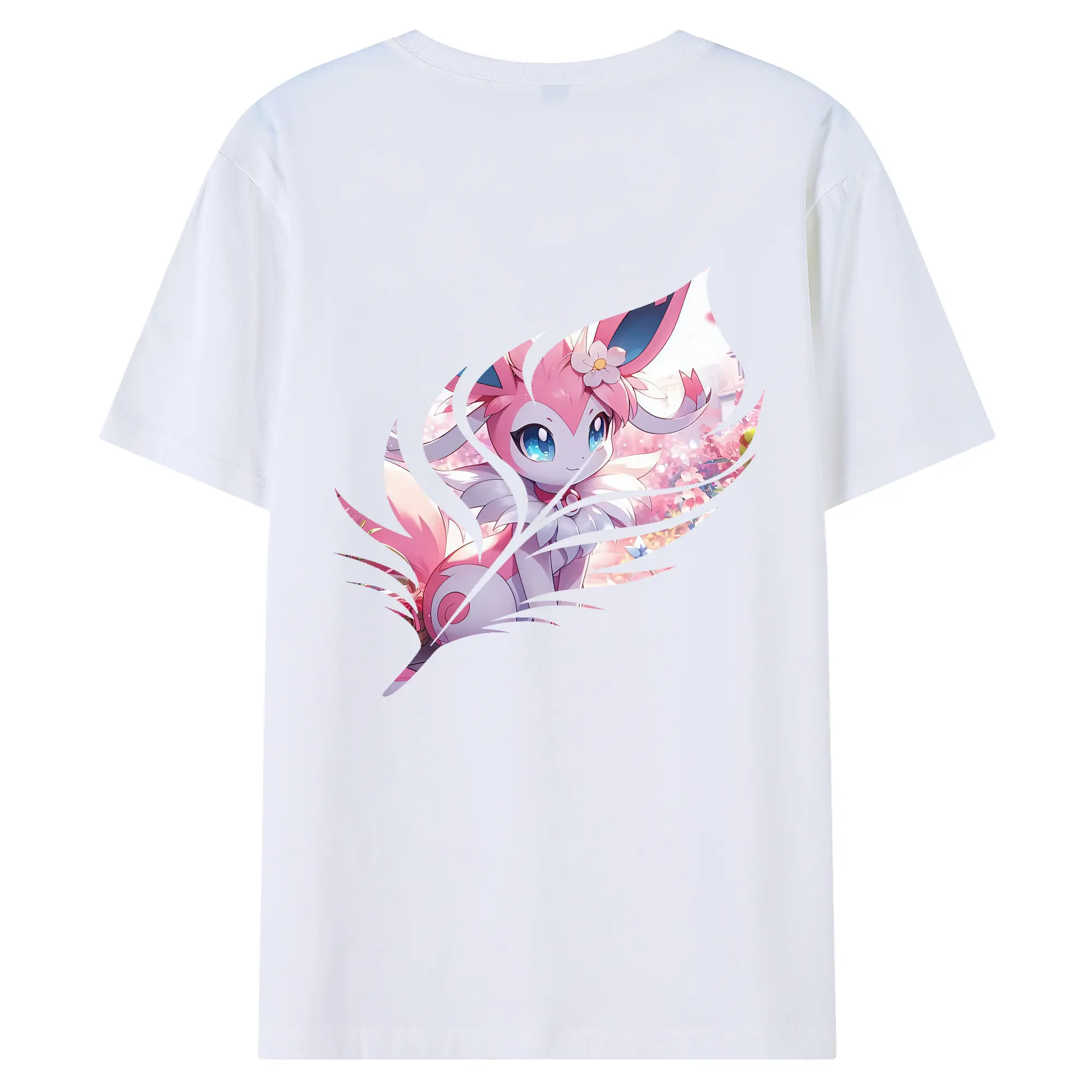 ポケモン グッズ,イーブイ - 綿100％ 半袖Tシャツ ・ バックプリント ・ 快適 通気性 ・ 日常使い 散歩 スポーツ用