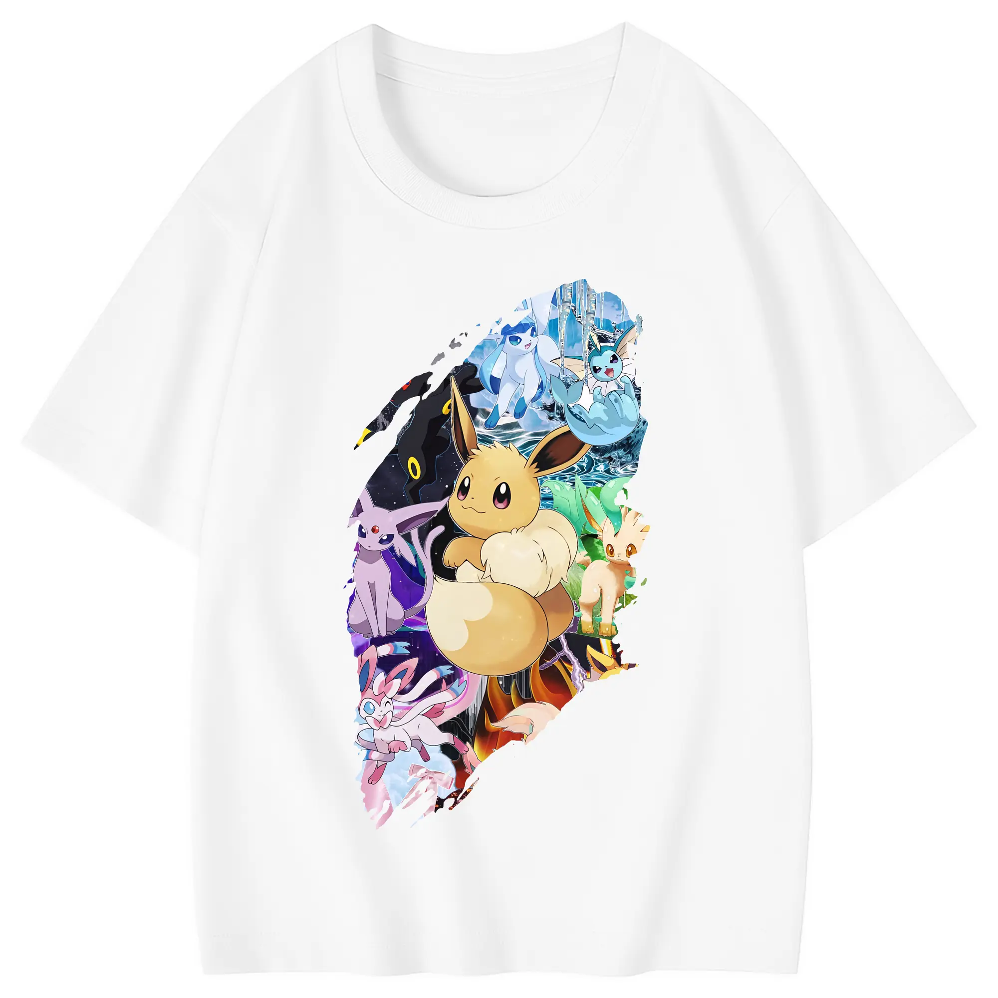 ポケモン グッズ,イーブイ - 綿100％ キッズTシャツ ・ フロントプリント ・ 快適 通気性 ・ スポーツ カジュアル 散歩用