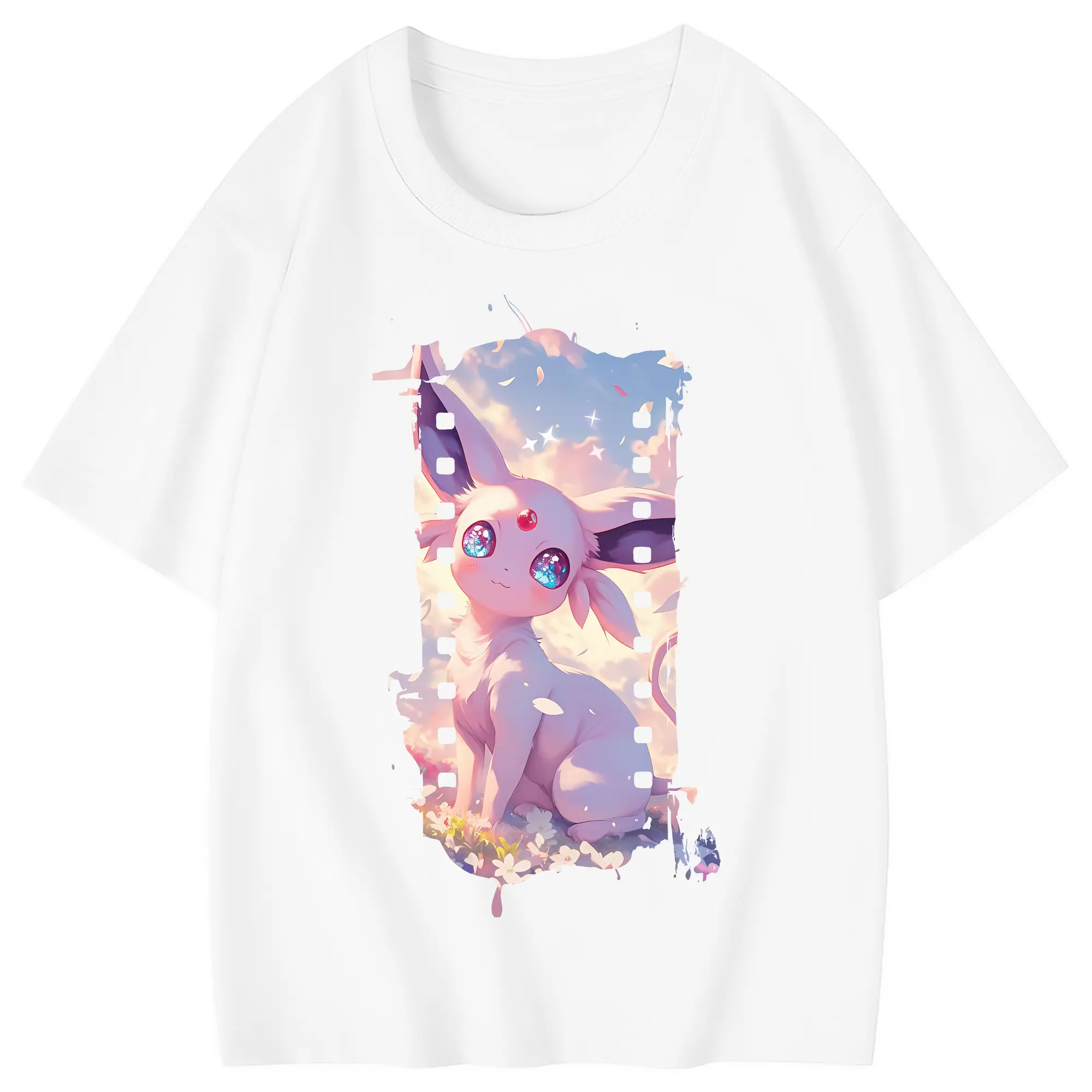 ポケモン グッズ,イーブイ - 綿100％ キッズTシャツ ・ フロントプリント ・ 快適 通気性 ・ スポーツ カジュアル 散歩用