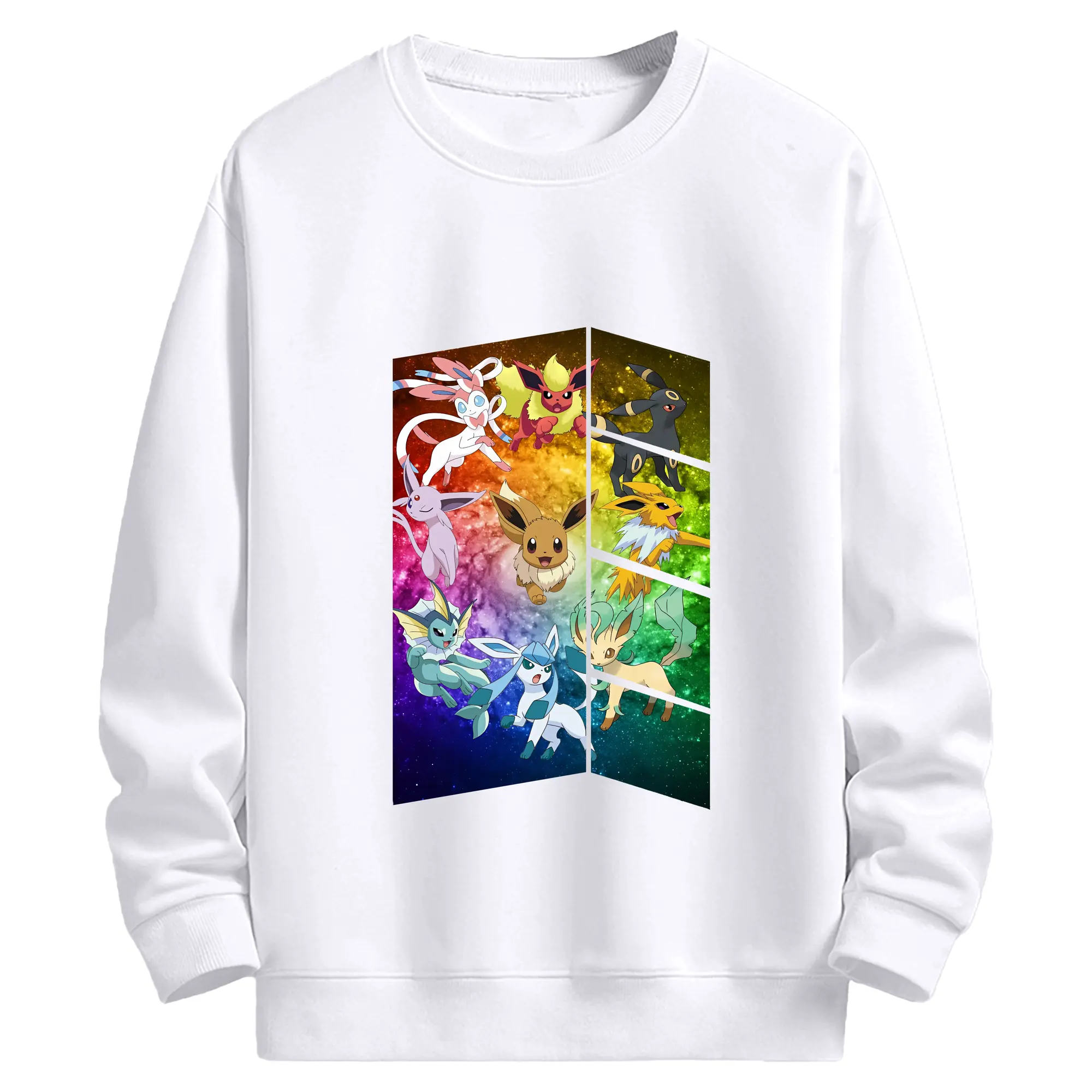 ポケモン グッズ,イーブイ - 高品質 クルーネック スウェット ・ コットン59％ ポリエステル41％ ・ ユニセックス 長袖 トレーナー ・ カジュアル デイリー スポーツ 散歩用