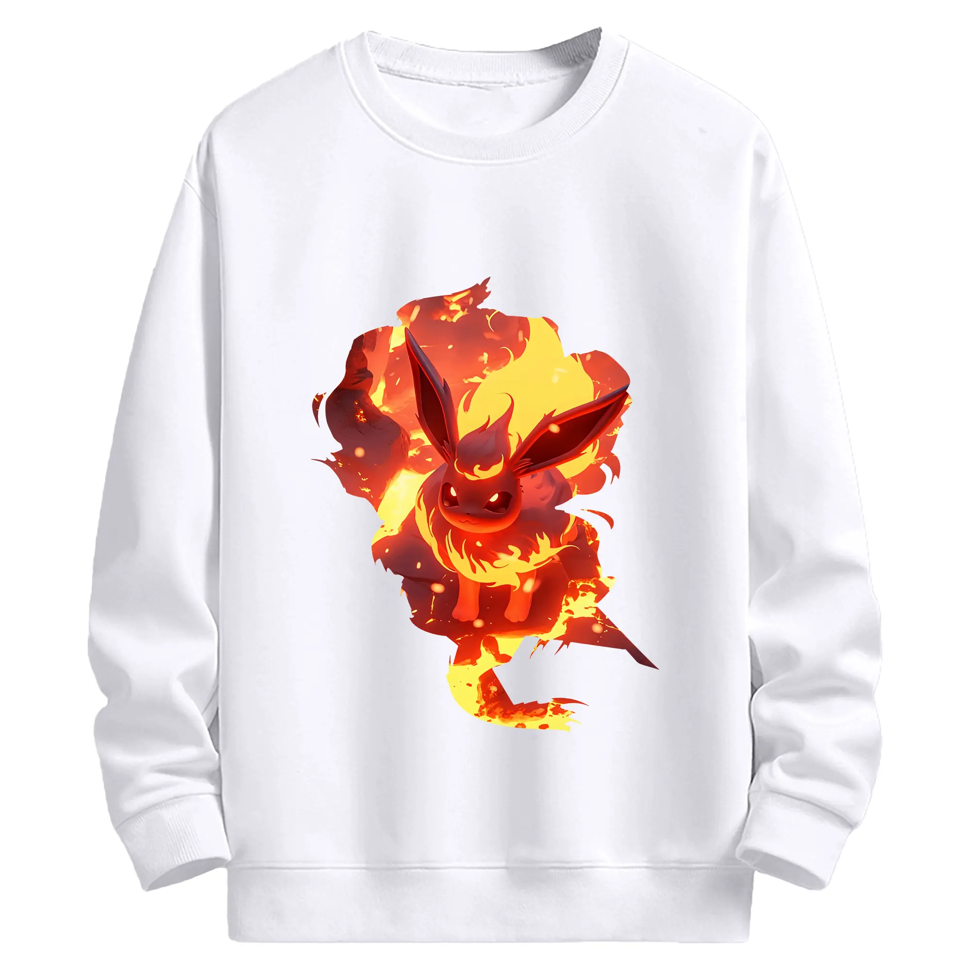 ポケモン グッズ,イーブイ - 高品質 クルーネック スウェット ・ コットン59％ ポリエステル41％ ・ ユニセックス 長袖 トレーナー ・ カジュアル デイリー スポーツ 散歩用