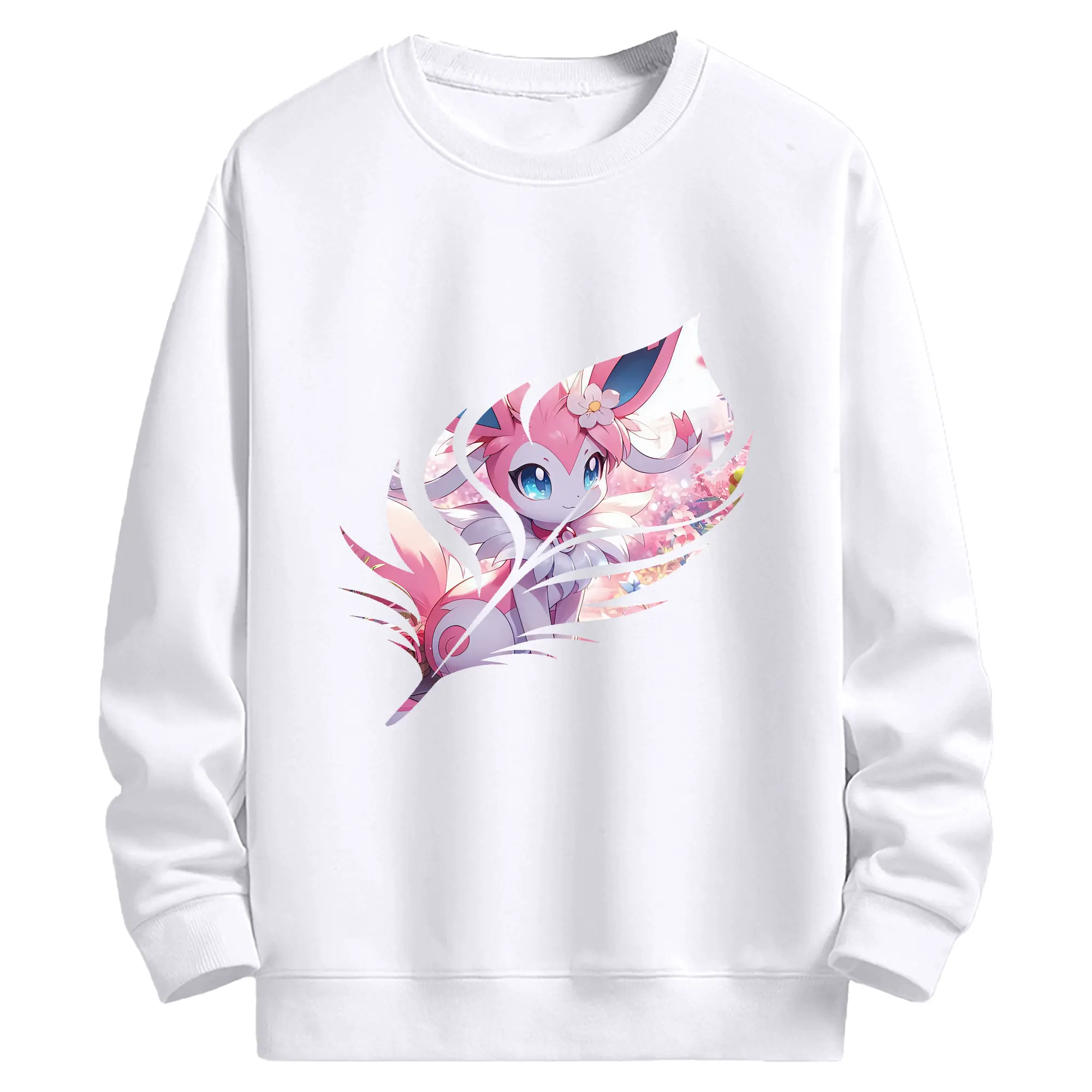ポケモン グッズ,イーブイ - 高品質 クルーネック スウェット ・ コットン59％ ポリエステル41％ ・ ユニセックス 長袖 トレーナー ・ カジュアル デイリー スポーツ 散歩用