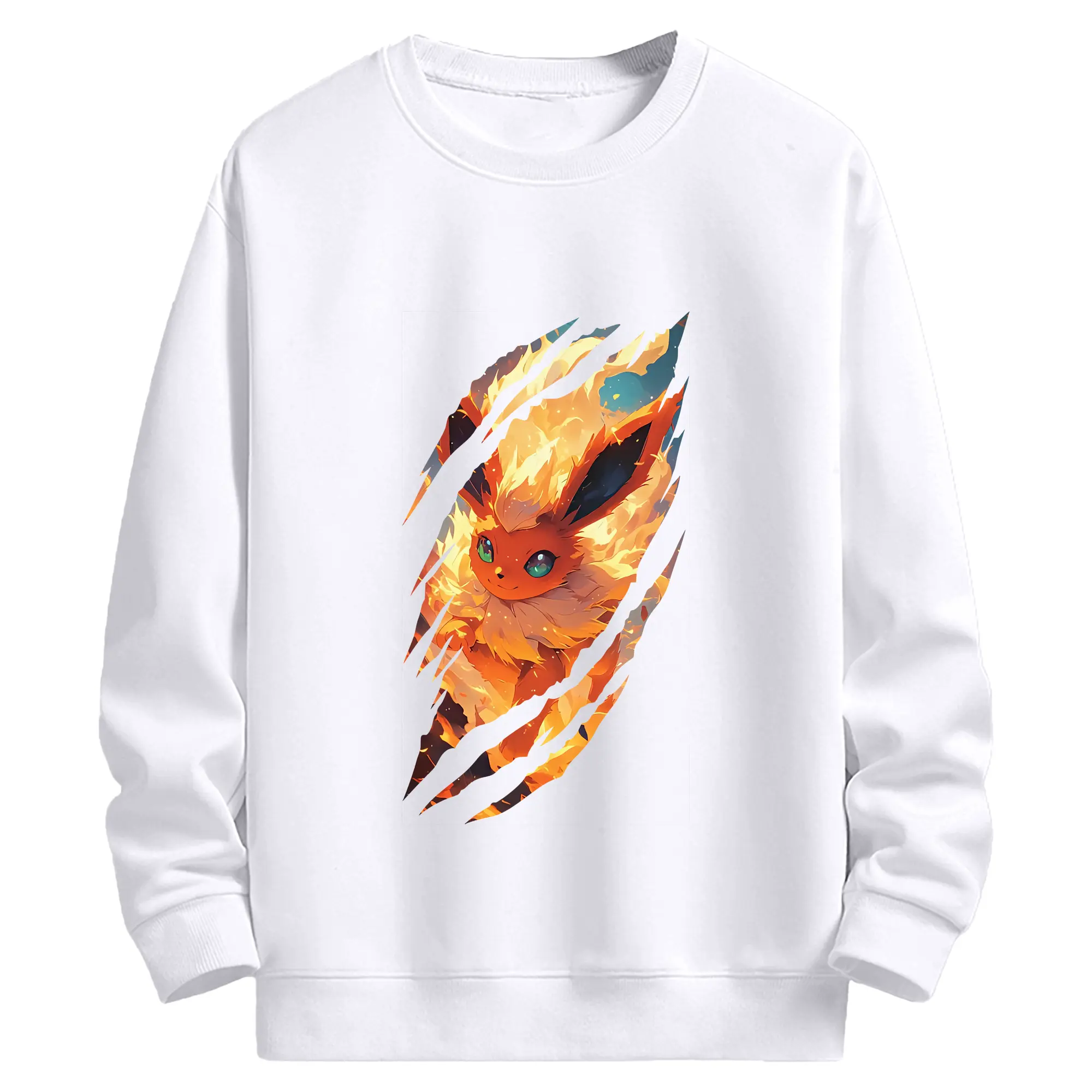 ポケモン グッズ,イーブイ - 高品質 クルーネック スウェット ・ コットン59％ ポリエステル41％ ・ ユニセックス 長袖 トレーナー ・ カジュアル デイリー スポーツ 散歩用