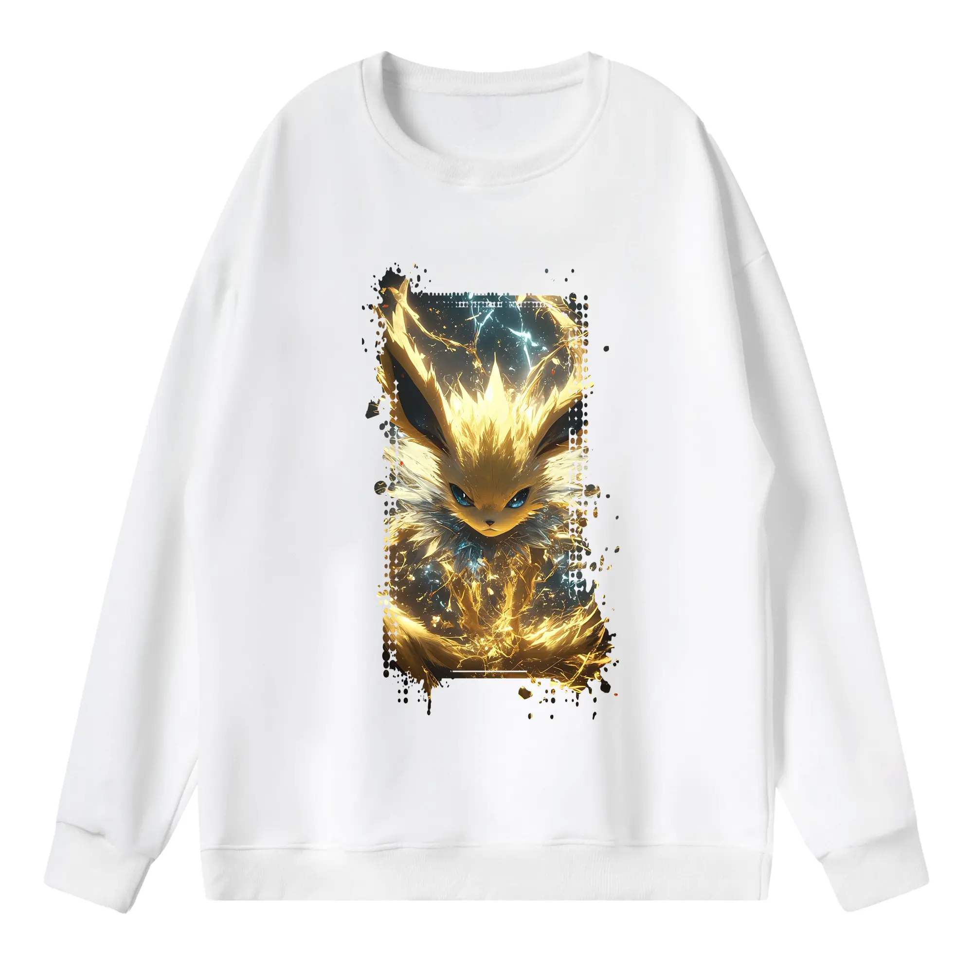 ポケモン グッズ,イーブイ - 薄手 クルーネック スウェット 裏毛260g · ポリエステル 春秋向け カジュアル 男女兼用 · トレーナー デイリー スポーツ 散歩に最適