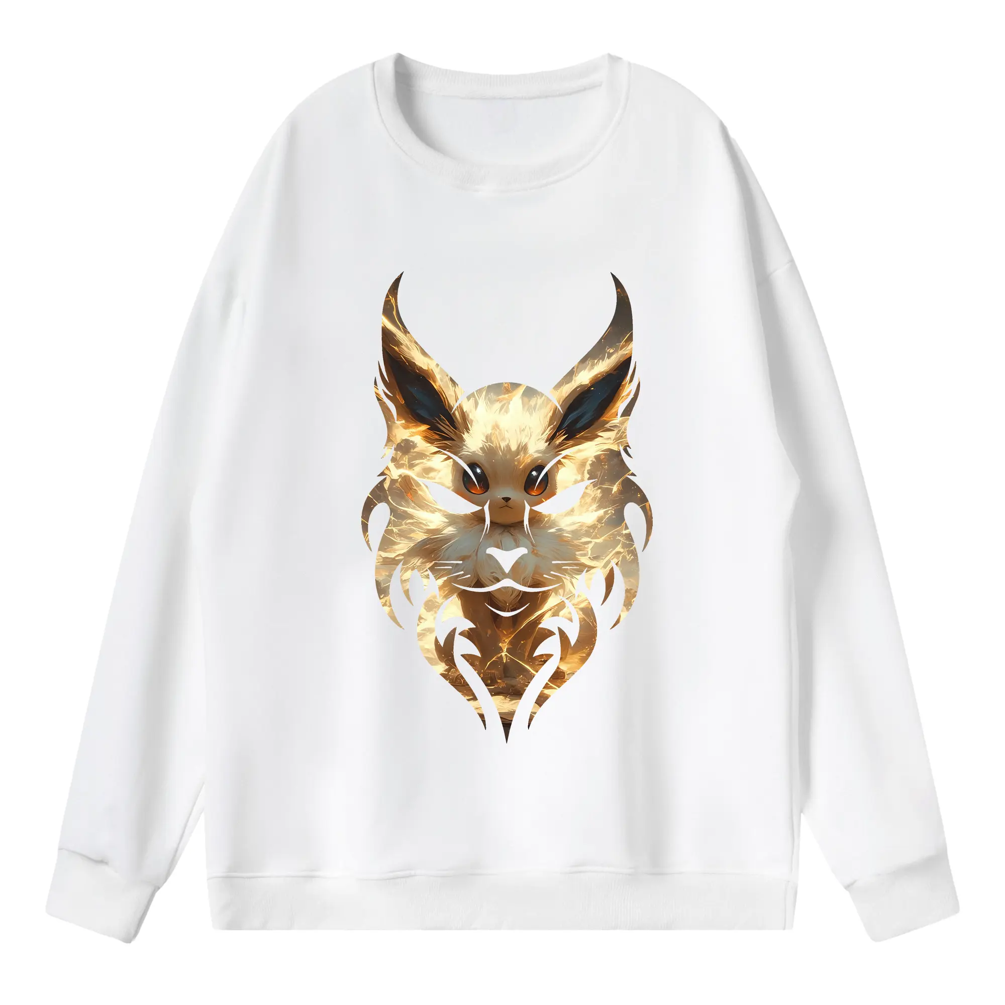 ポケモン グッズ,イーブイ - 薄手 クルーネック スウェット 裏毛260g · ポリエステル 春秋向け カジュアル 男女兼用 · トレーナー デイリー スポーツ 散歩に最適