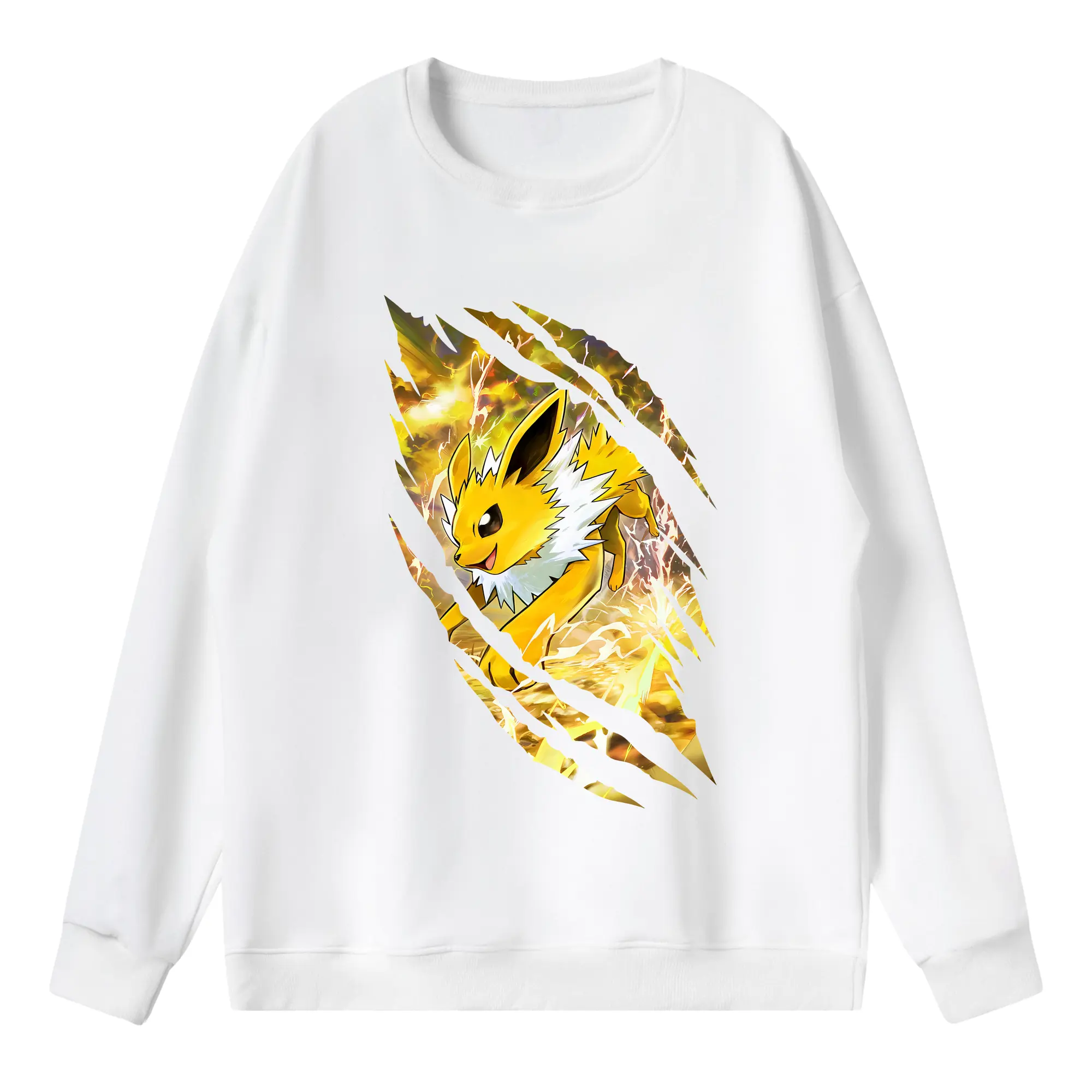 ポケモン グッズ,イーブイ - 薄手 クルーネック スウェット 裏毛260g · ポリエステル 春秋向け カジュアル 男女兼用 · トレーナー デイリー スポーツ 散歩に最適