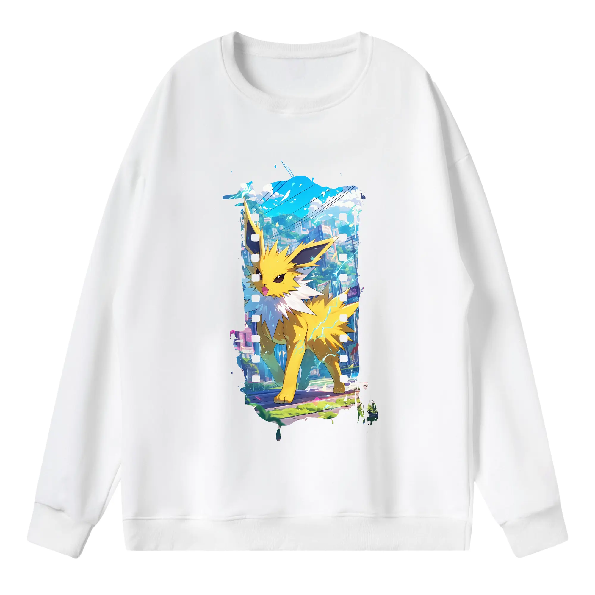 ポケモン グッズ,イーブイ - 薄手 クルーネック スウェット 裏毛260g · ポリエステル 春秋向け カジュアル 男女兼用 · トレーナー デイリー スポーツ 散歩に最適