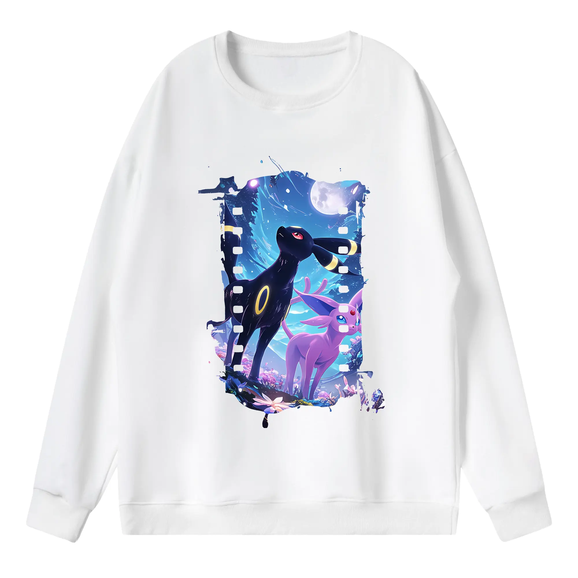 ポケモン グッズ,イーブイ - 薄手 クルーネック スウェット 裏毛260g · ポリエステル 春秋向け カジュアル 男女兼用 · トレーナー デイリー スポーツ 散歩に最適