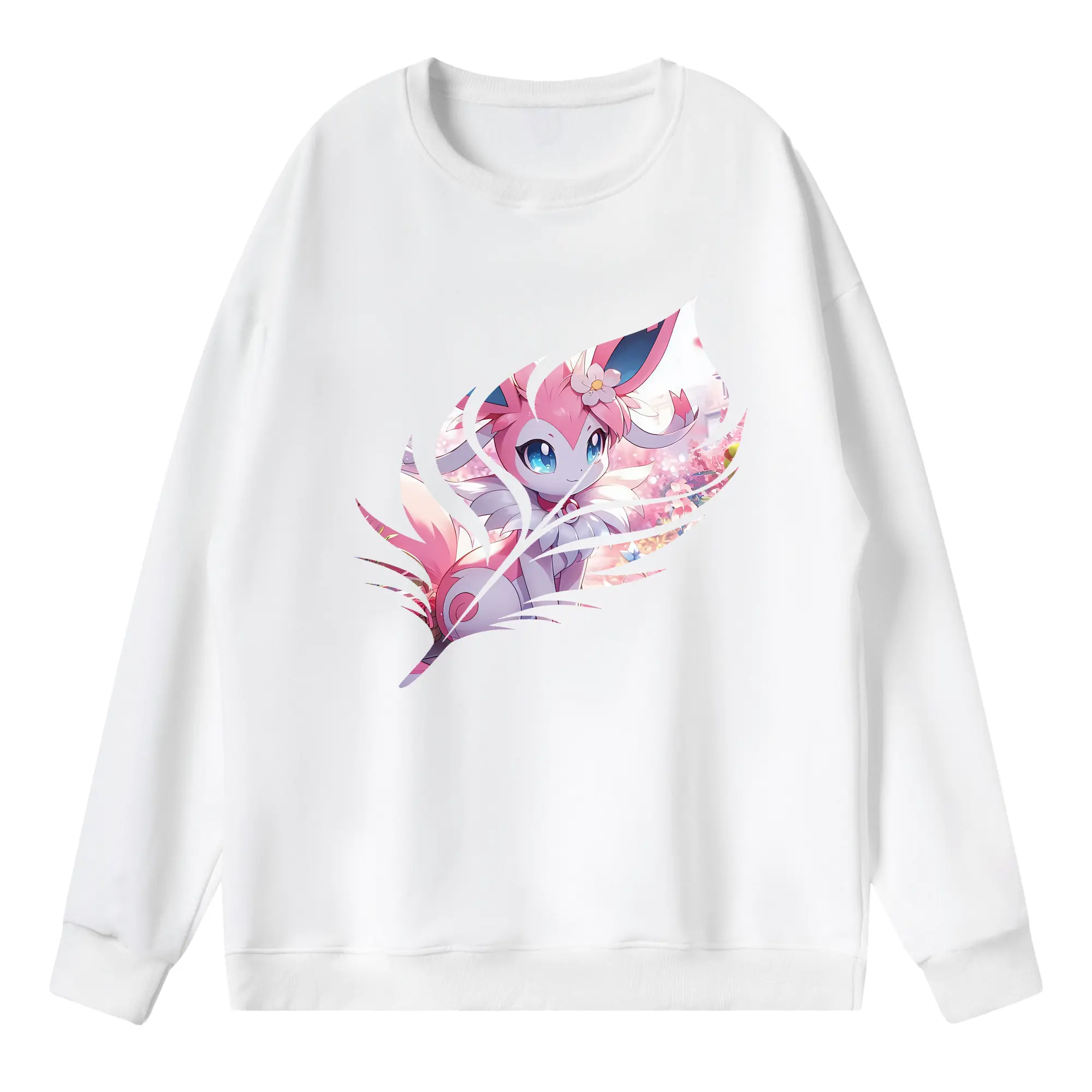 ポケモン グッズ,イーブイ - 薄手 クルーネック スウェット 裏毛260g · ポリエステル 春秋向け カジュアル 男女兼用 · トレーナー デイリー スポーツ 散歩に最適