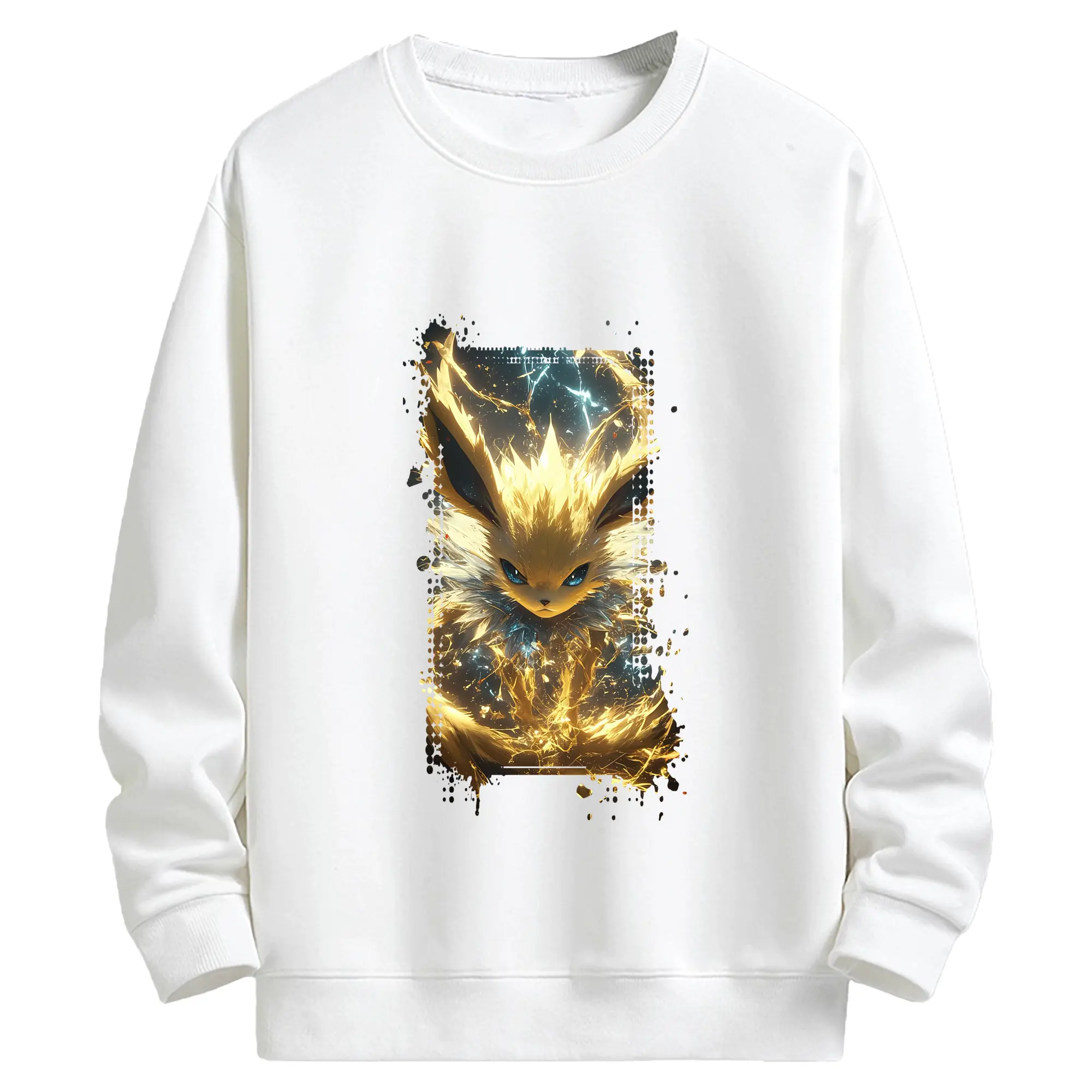 ポケモン グッズ,イーブイ - キッズ クルーネックスウェットシャツ ・ フロントプリント ・ 綿80％ ポリエステル20％ ・ 快適 通学 スポーツ 日常使い お散歩用